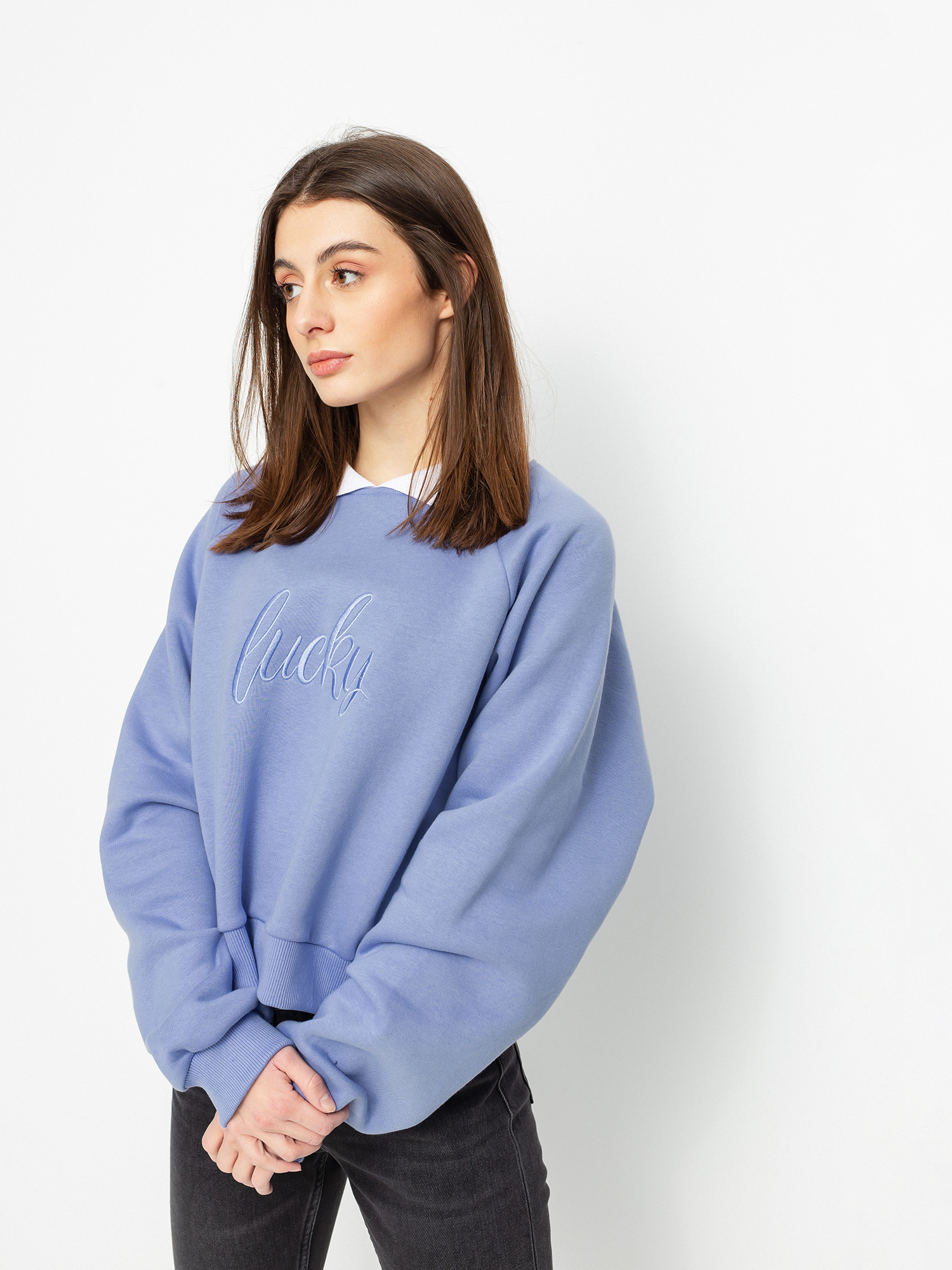 Local Heroes Lucky Collar Raglan Wmn Pulóver (blueberry)