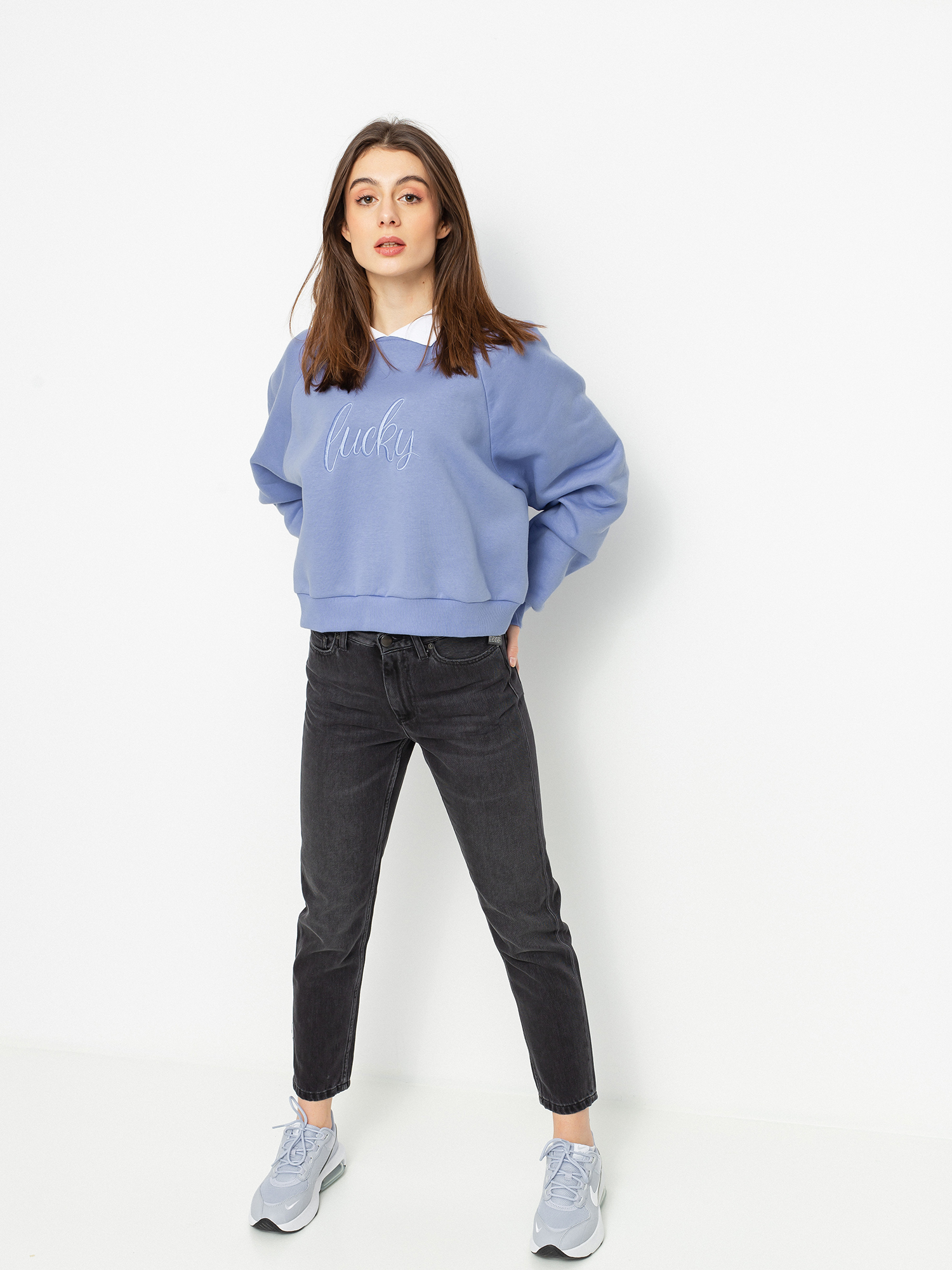 Local Heroes Lucky Collar Raglan Wmn Pulóver (blueberry)