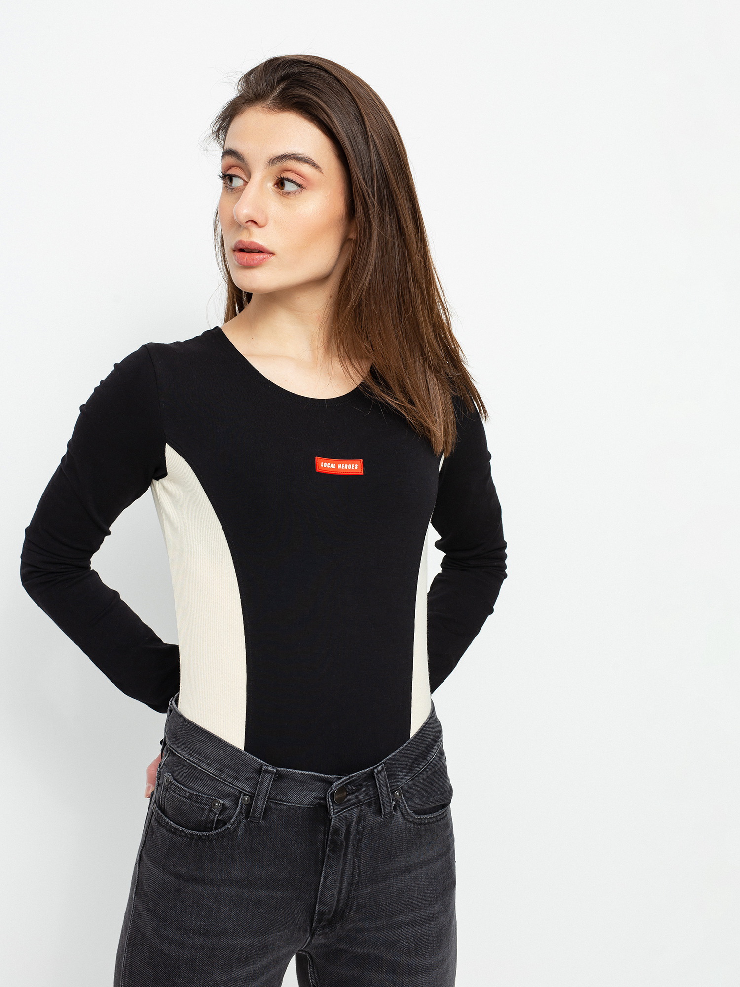 Local Heroes Leo Bodysuit Wmn Alsónemű (black/beige)