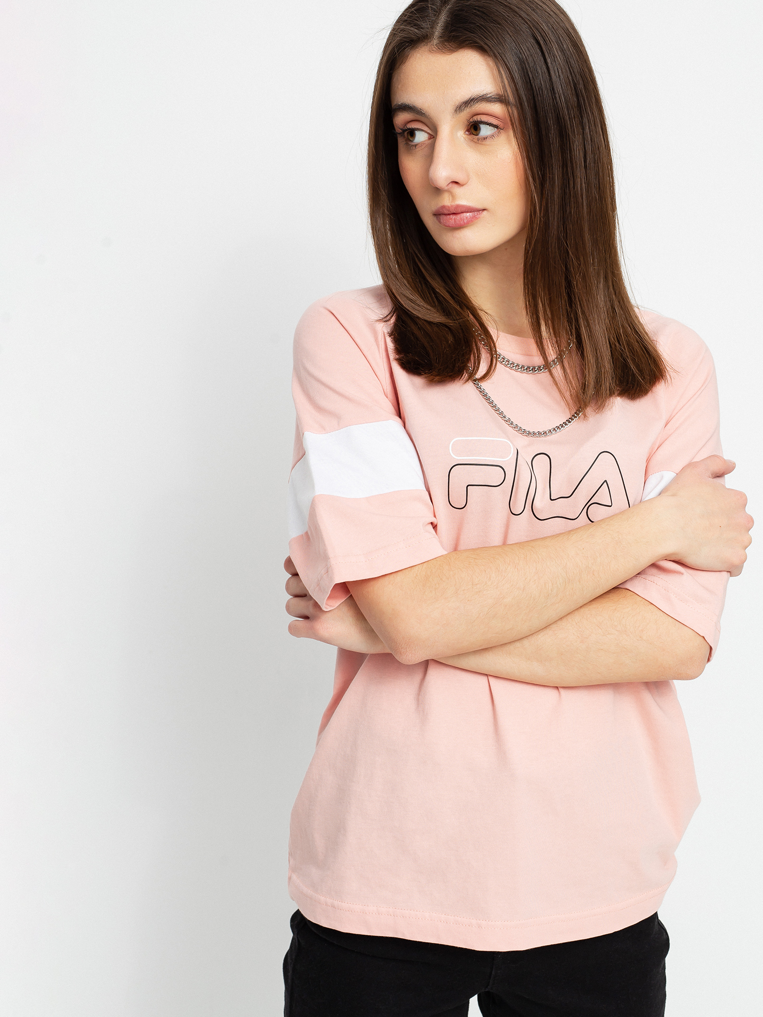 Fila Jacklyn Wmn Ujjatlan felső (coral cloud/bright white)