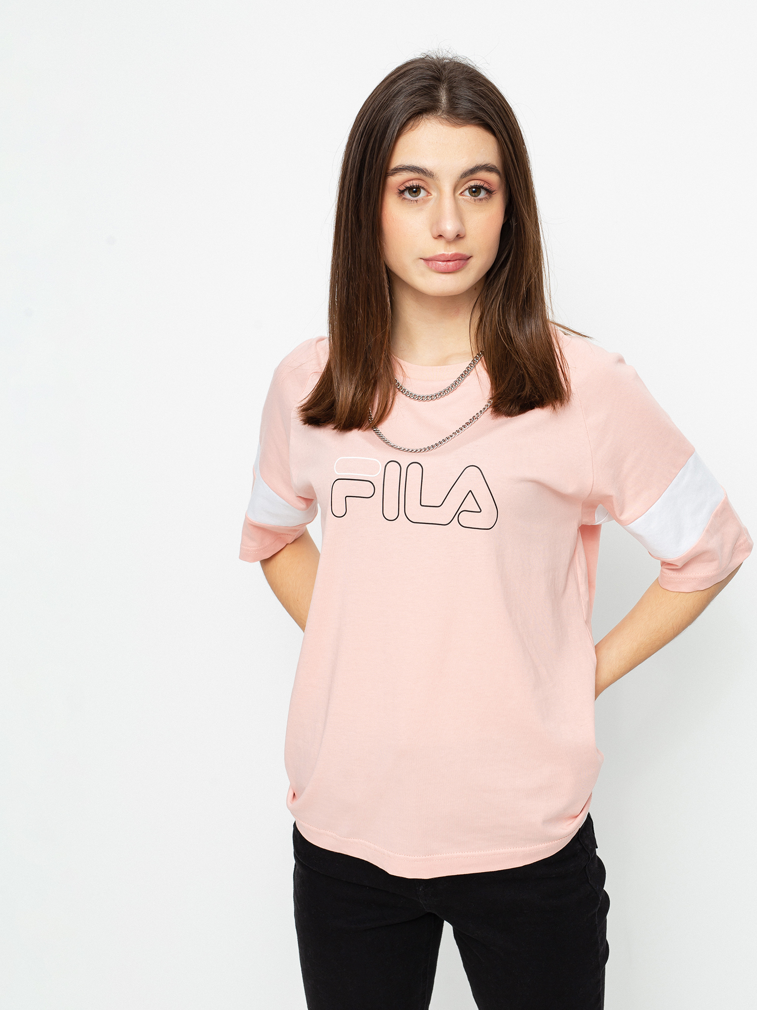 Fila Jacklyn Wmn Ujjatlan felső (coral cloud/bright white)