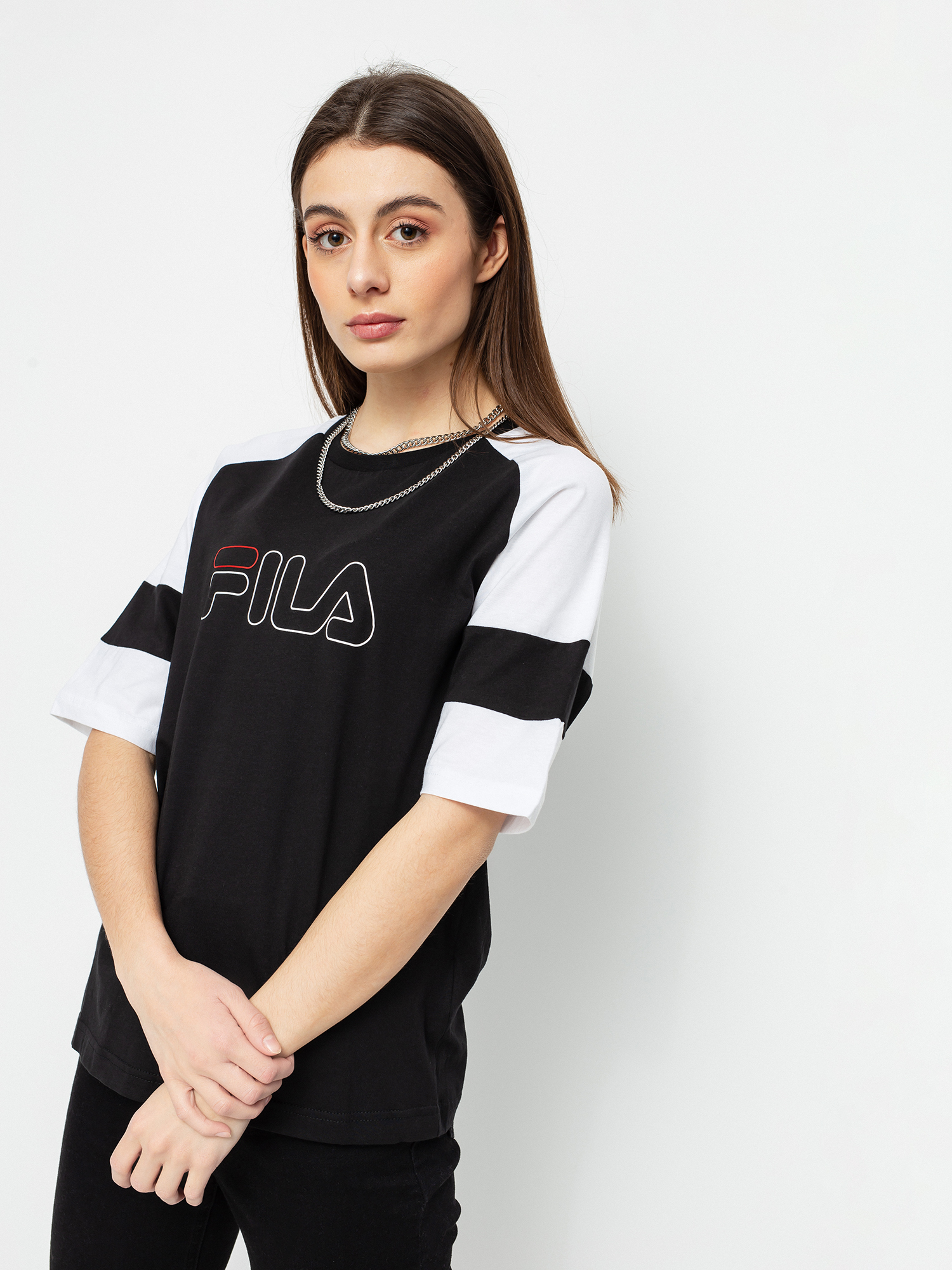 Fila Jacklyn Wmn Ujjatlan felső (black/bright white)