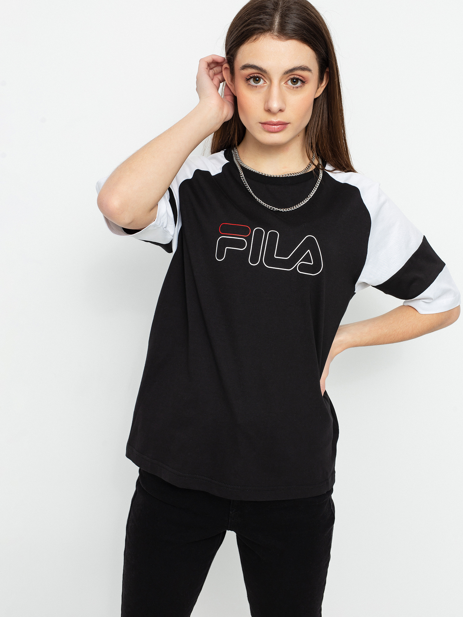 Fila Jacklyn Wmn Ujjatlan felső (black/bright white)