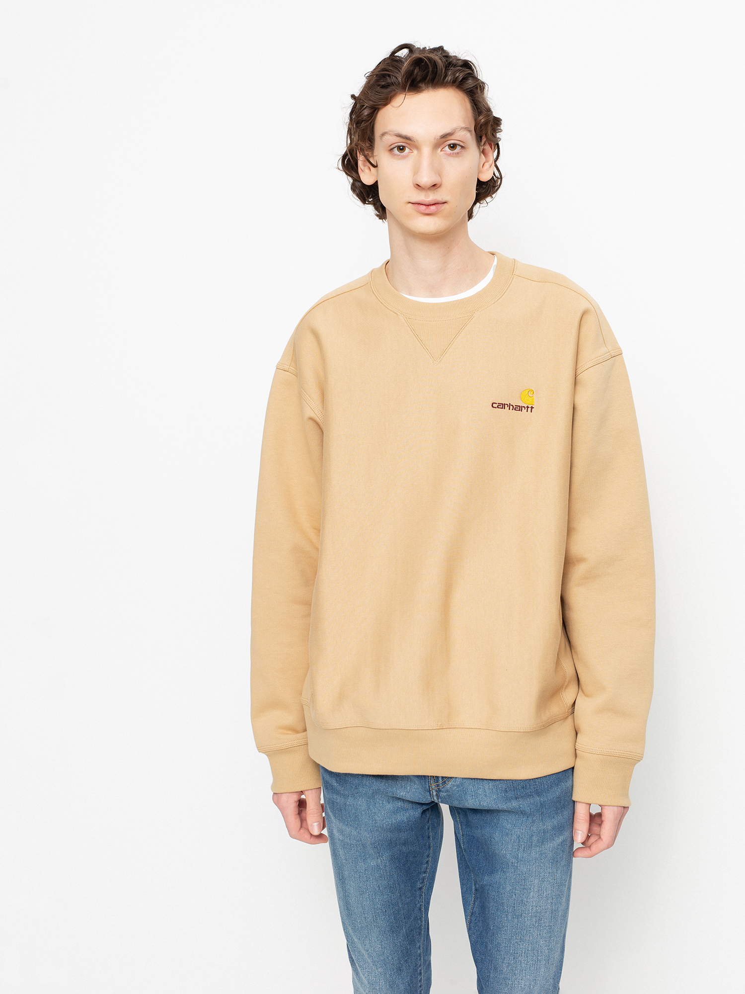 Carhartt WIP American Script Pulóver (dusty h brown)