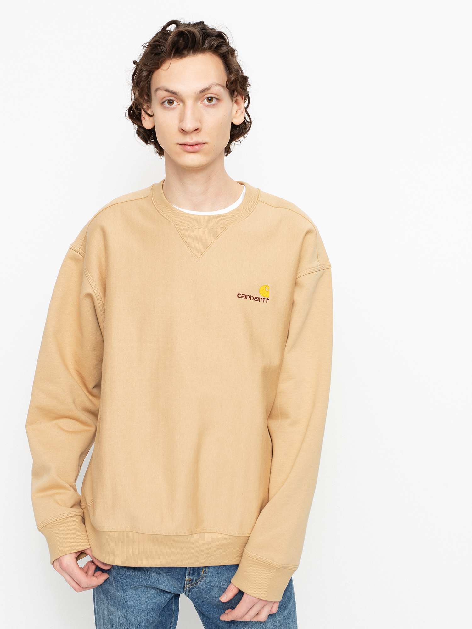 Carhartt WIP American Script Pulóver (dusty h brown)