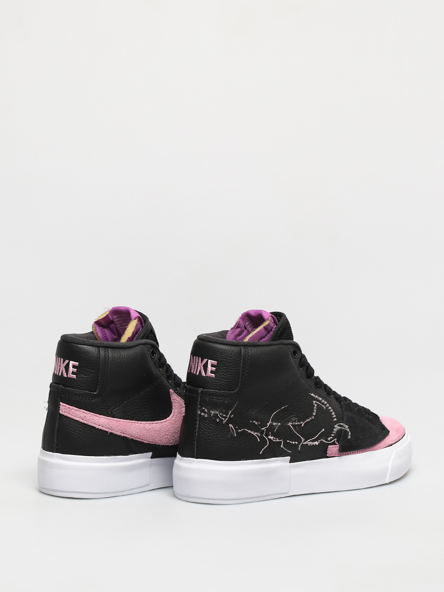 Nike SB Zoom Blazer Mid Edge Cipők (black/pink rise white purple nebula)