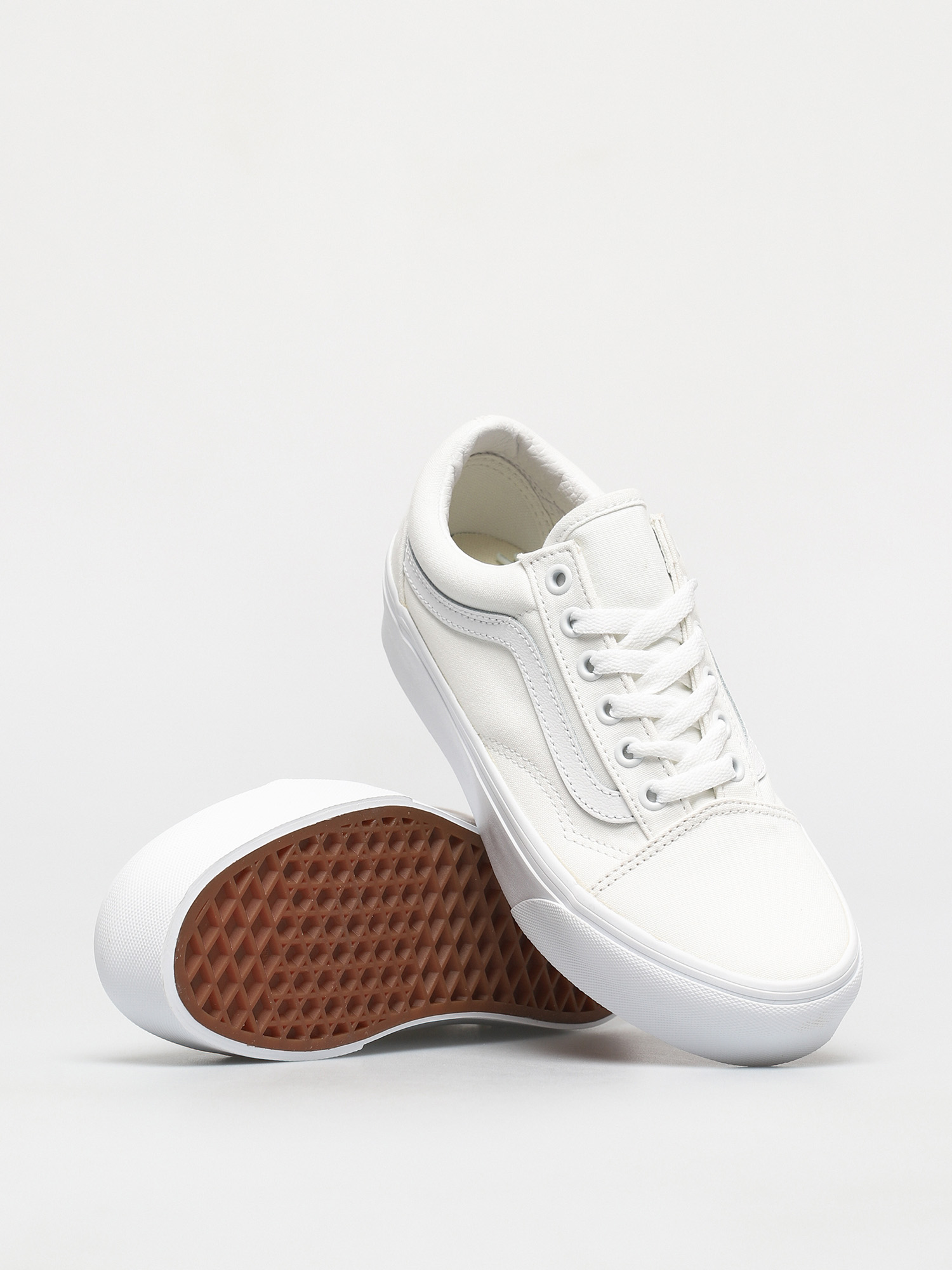 Vans Old Skool Platform Cipők (true white)