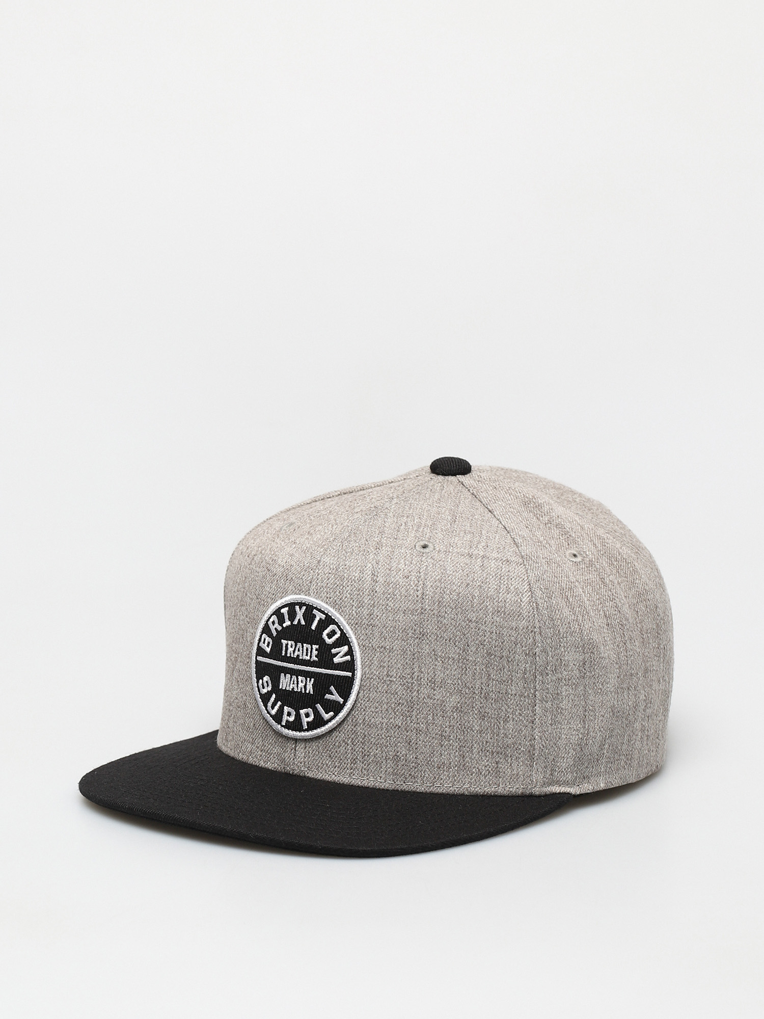 Brixton Oath III Snapback Baseball sapka (light heather grey/black)