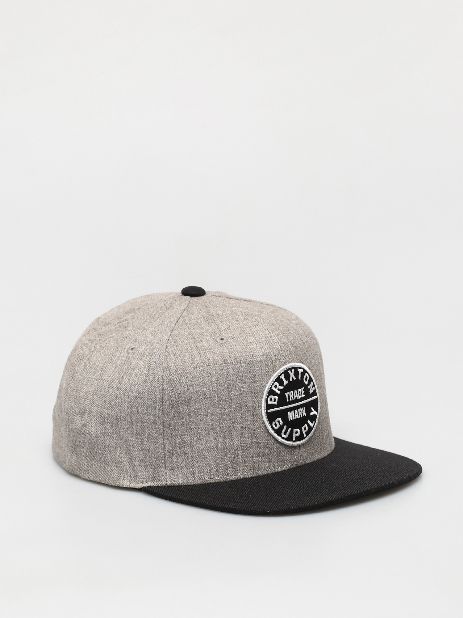 Brixton Oath III Snapback Baseball sapka (light heather grey/black)