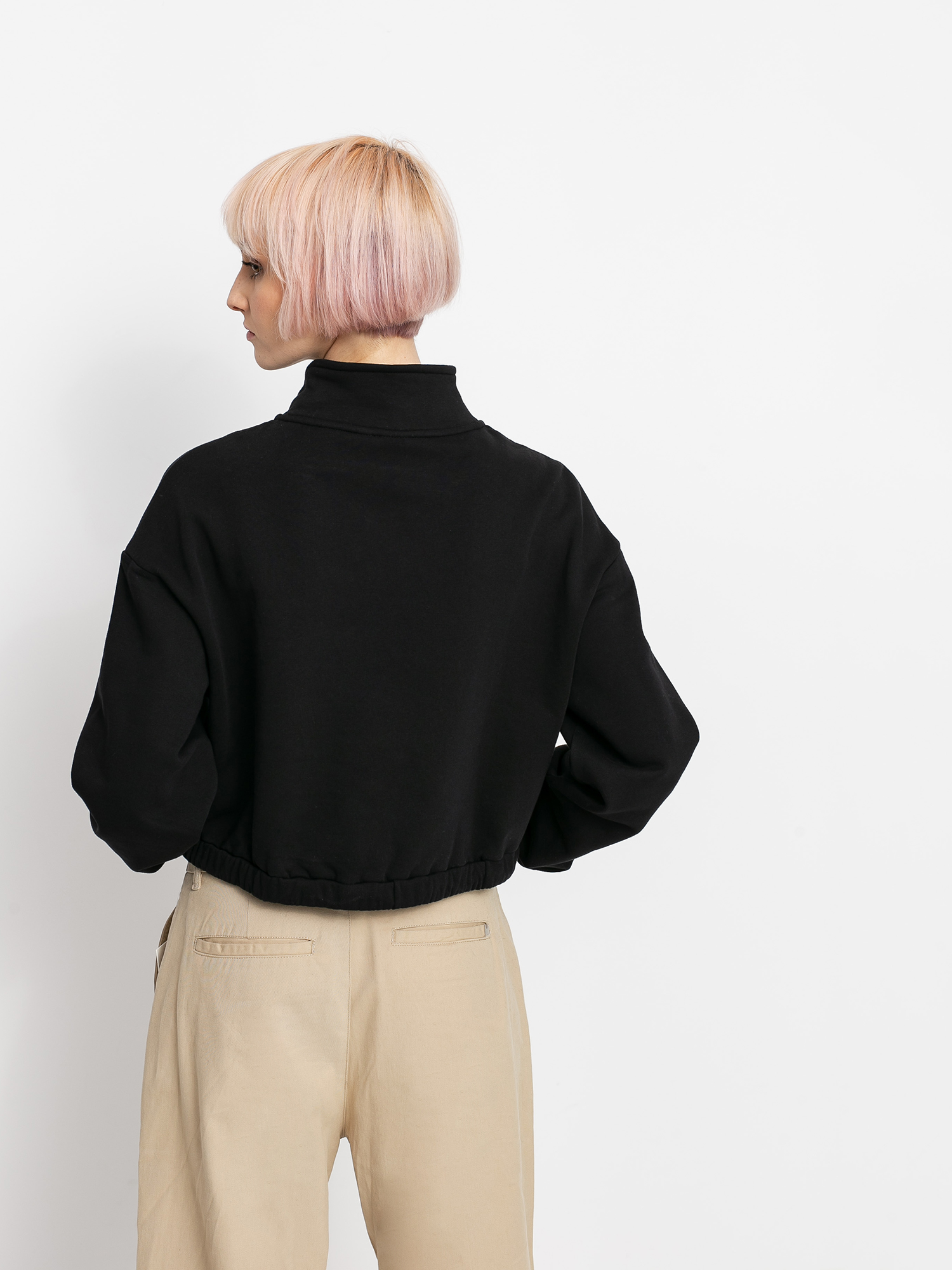 Vans Left Chest Half Zip Wmn Pulóver (black)