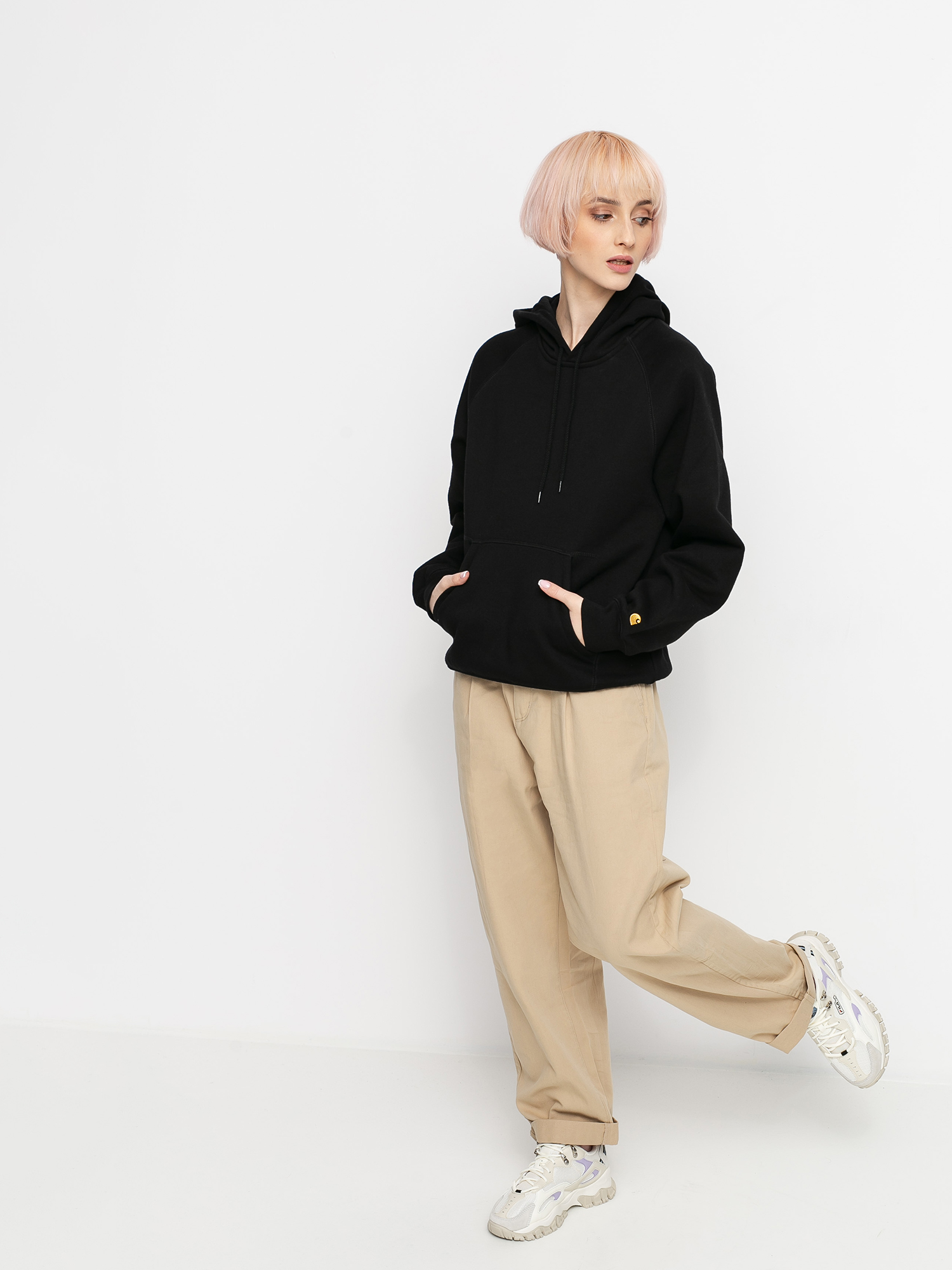 Carhartt WIP Chase HD Wmn Kapucnis pulóver (black/gold)