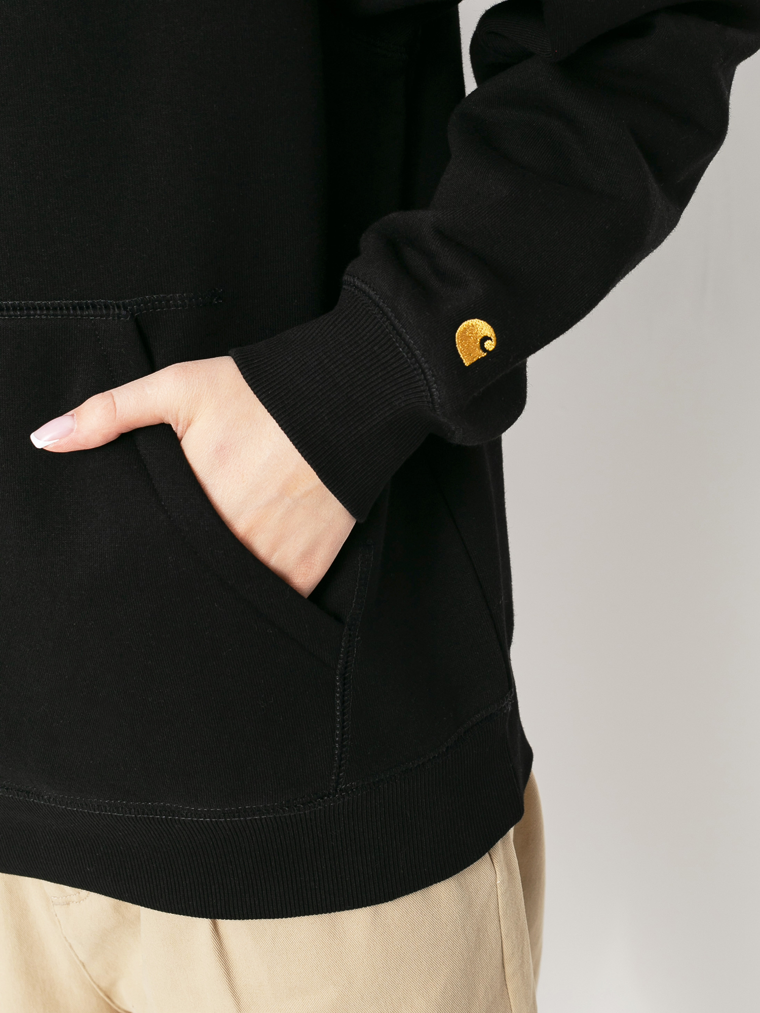 Carhartt WIP Chase HD Wmn Kapucnis pulóver (black/gold)