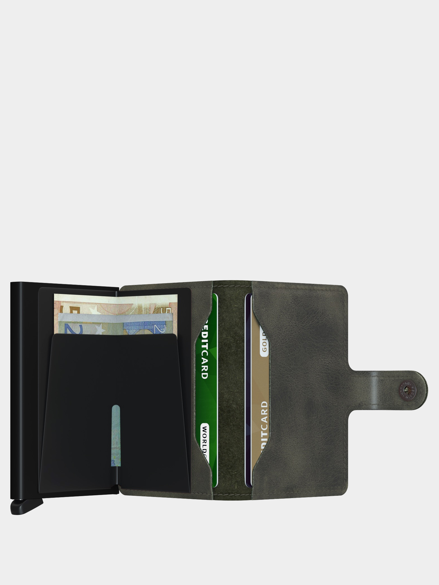 Secrid Miniwallet Pénztárca (vintage olive/black)