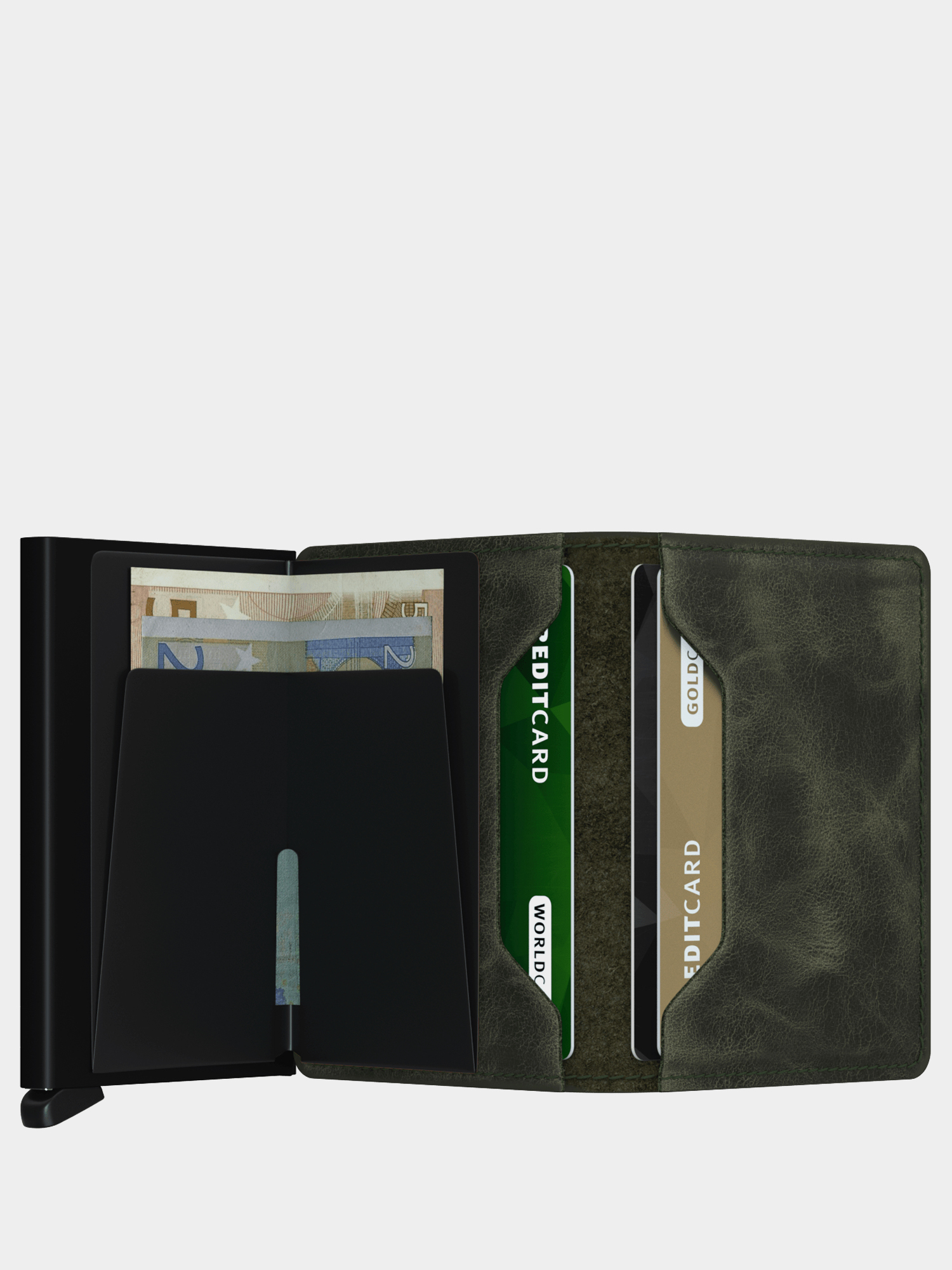 Secrid Slimwallet Pénztárca (vintage olive/black)
