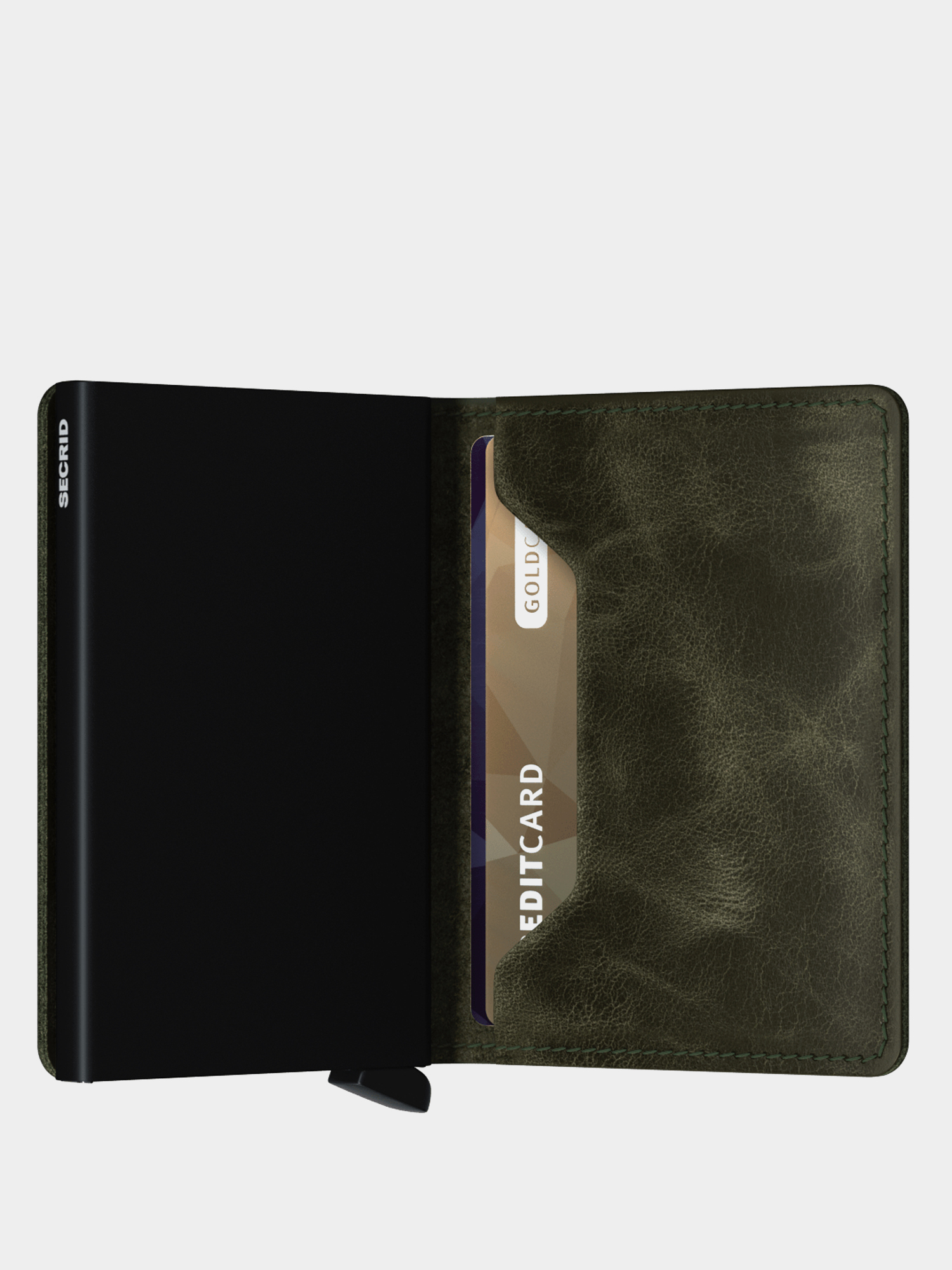 Secrid Slimwallet Pénztárca (vintage olive/black)