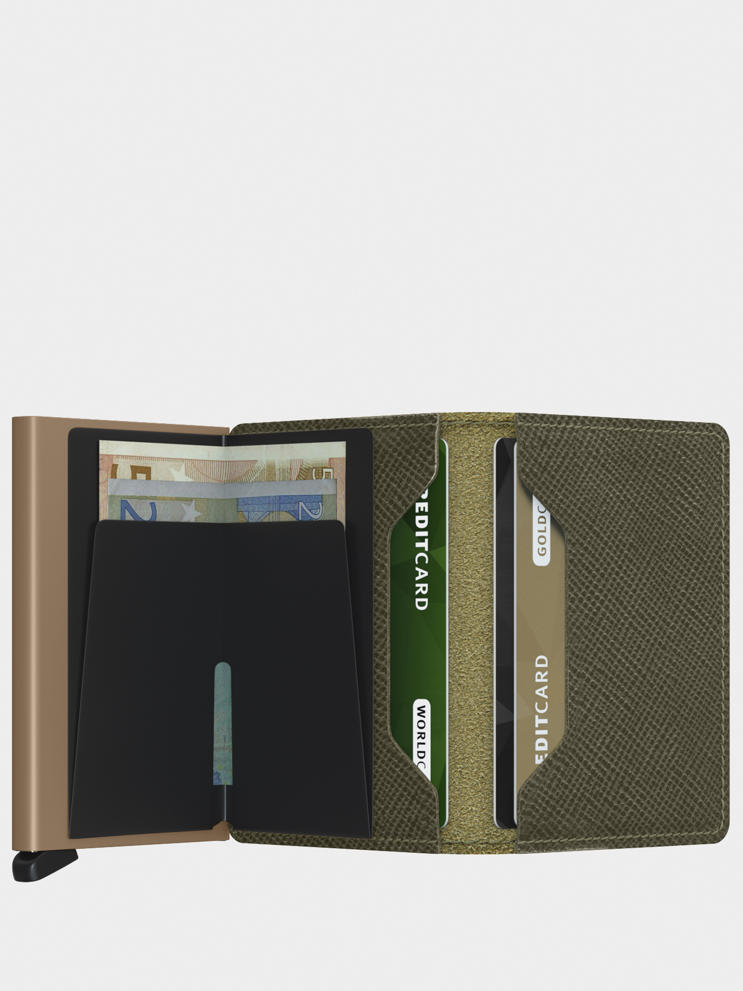 Secrid Slimwallet Pénztárca (saffiano olive)