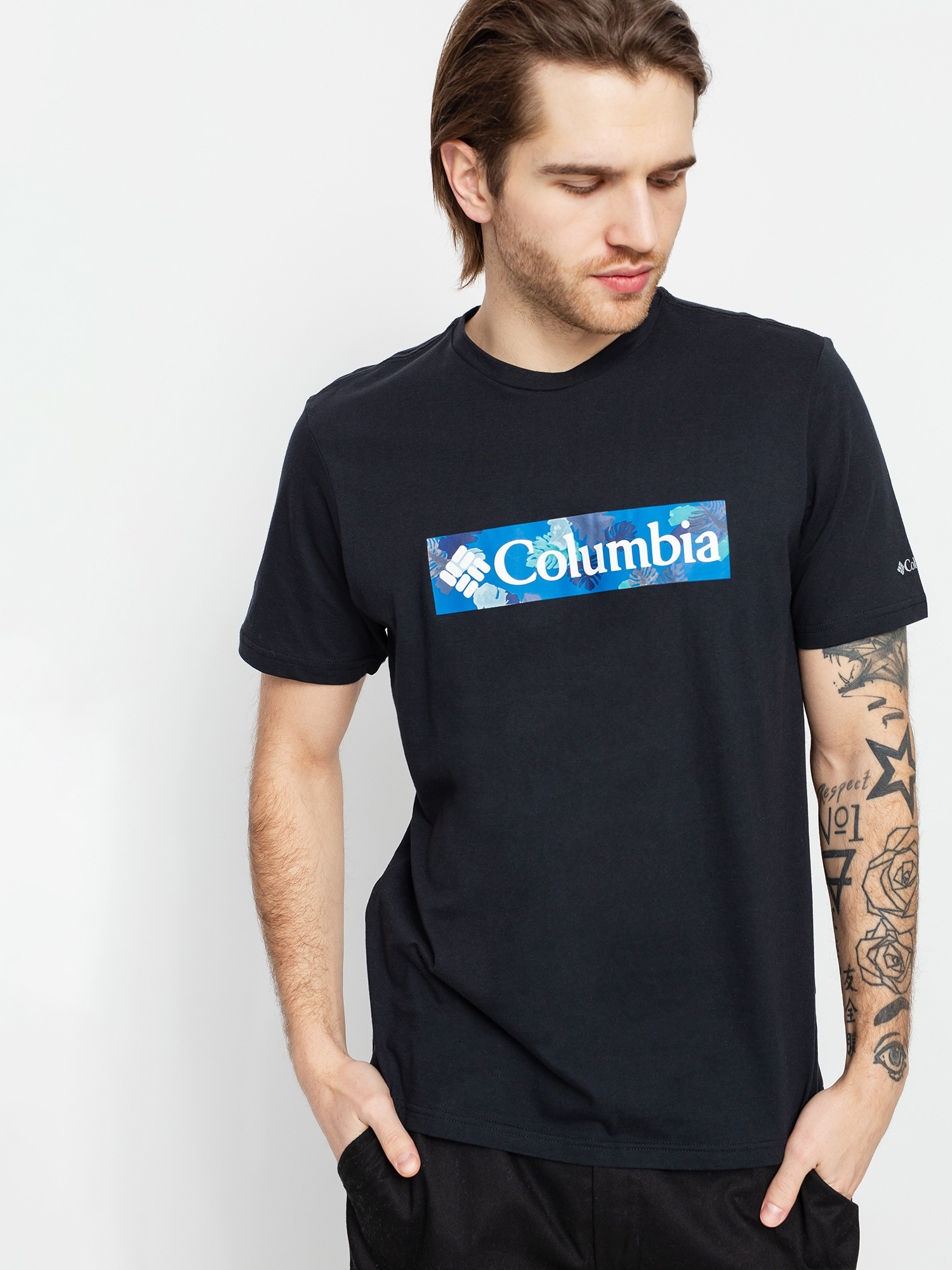 Columbia Rapid Ridge Ujjatlan felső (black/white framed floral)