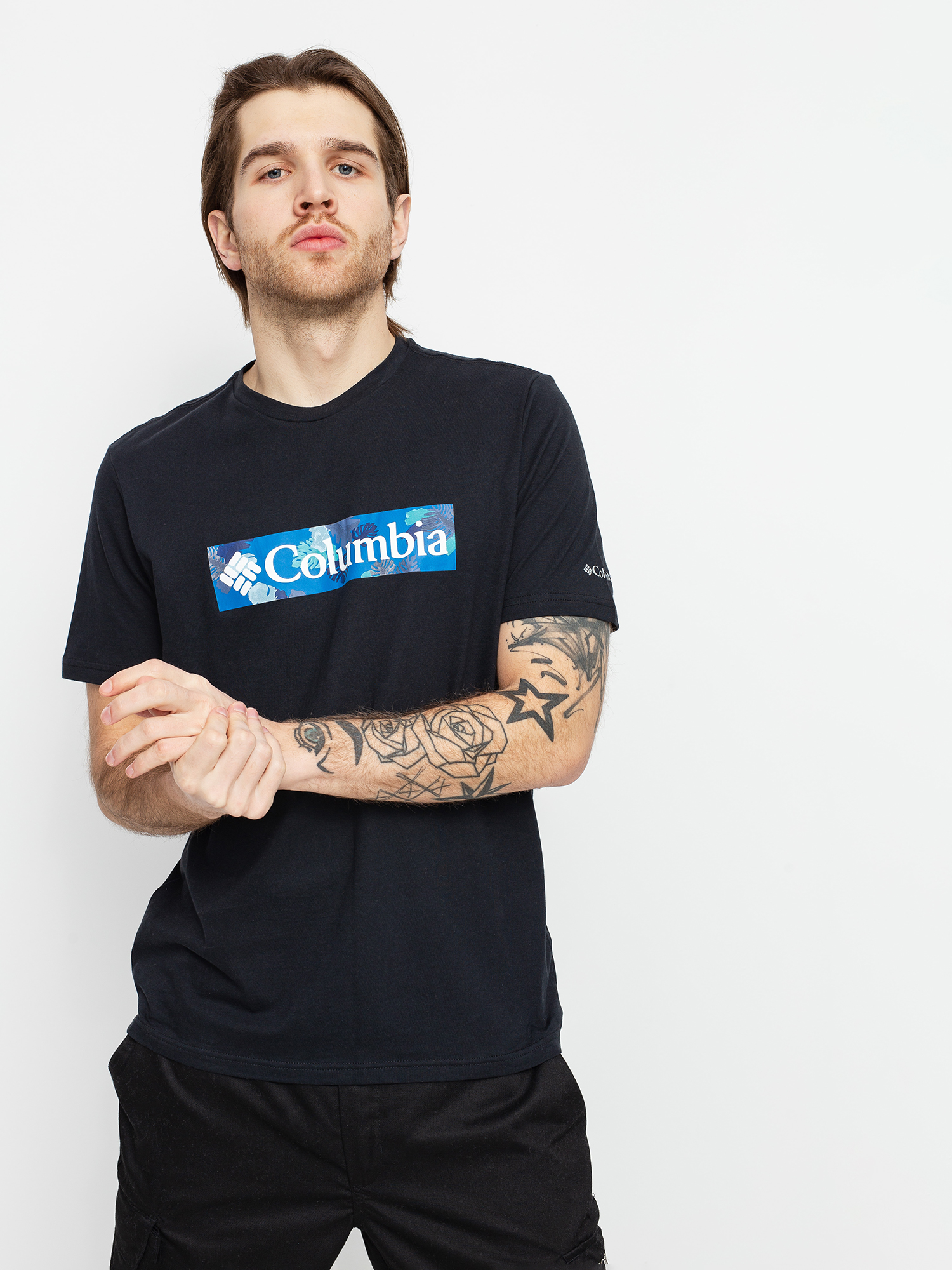 Columbia Rapid Ridge Ujjatlan felső (black/white framed floral)