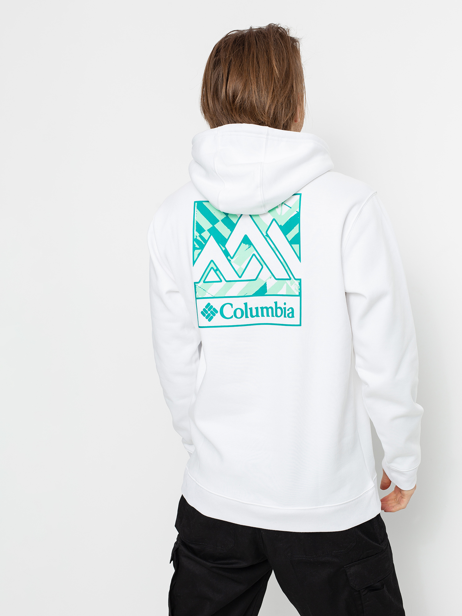 Columbia CSC Basic Logo II HD Kapucnis pulóver (white block print)