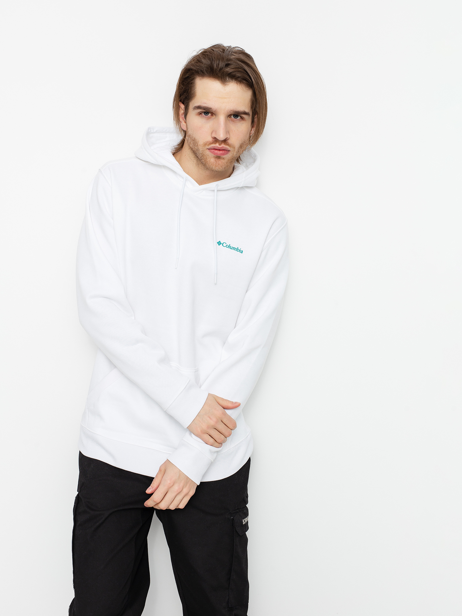 Columbia CSC Basic Logo II HD Kapucnis pulóver (white block print)
