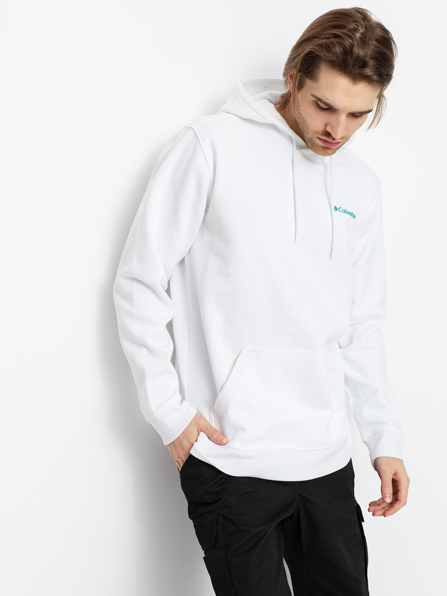 Columbia CSC Basic Logo II HD Kapucnis pulóver (white block print)