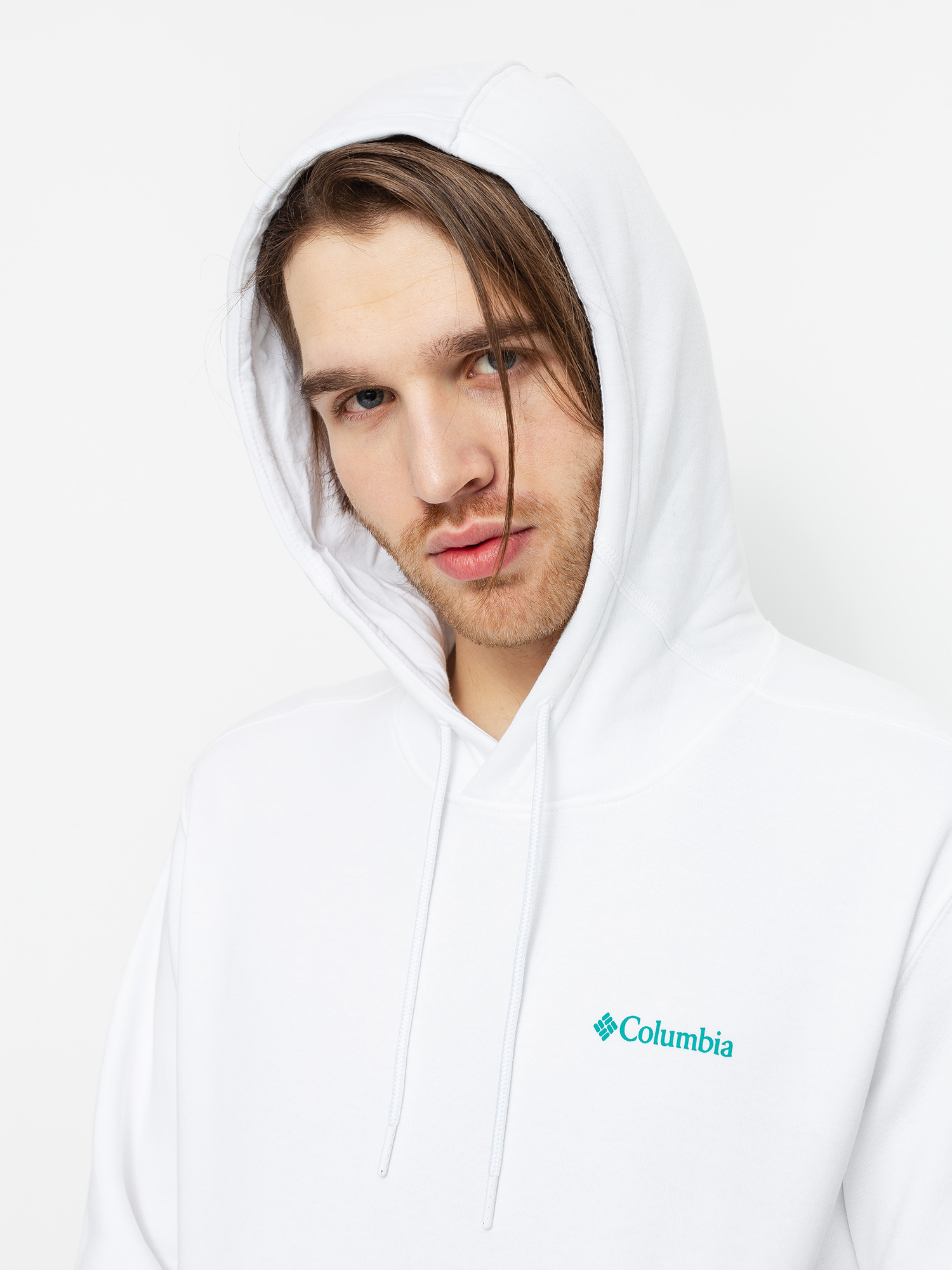 Columbia CSC Basic Logo II HD Kapucnis pulóver (white block print)