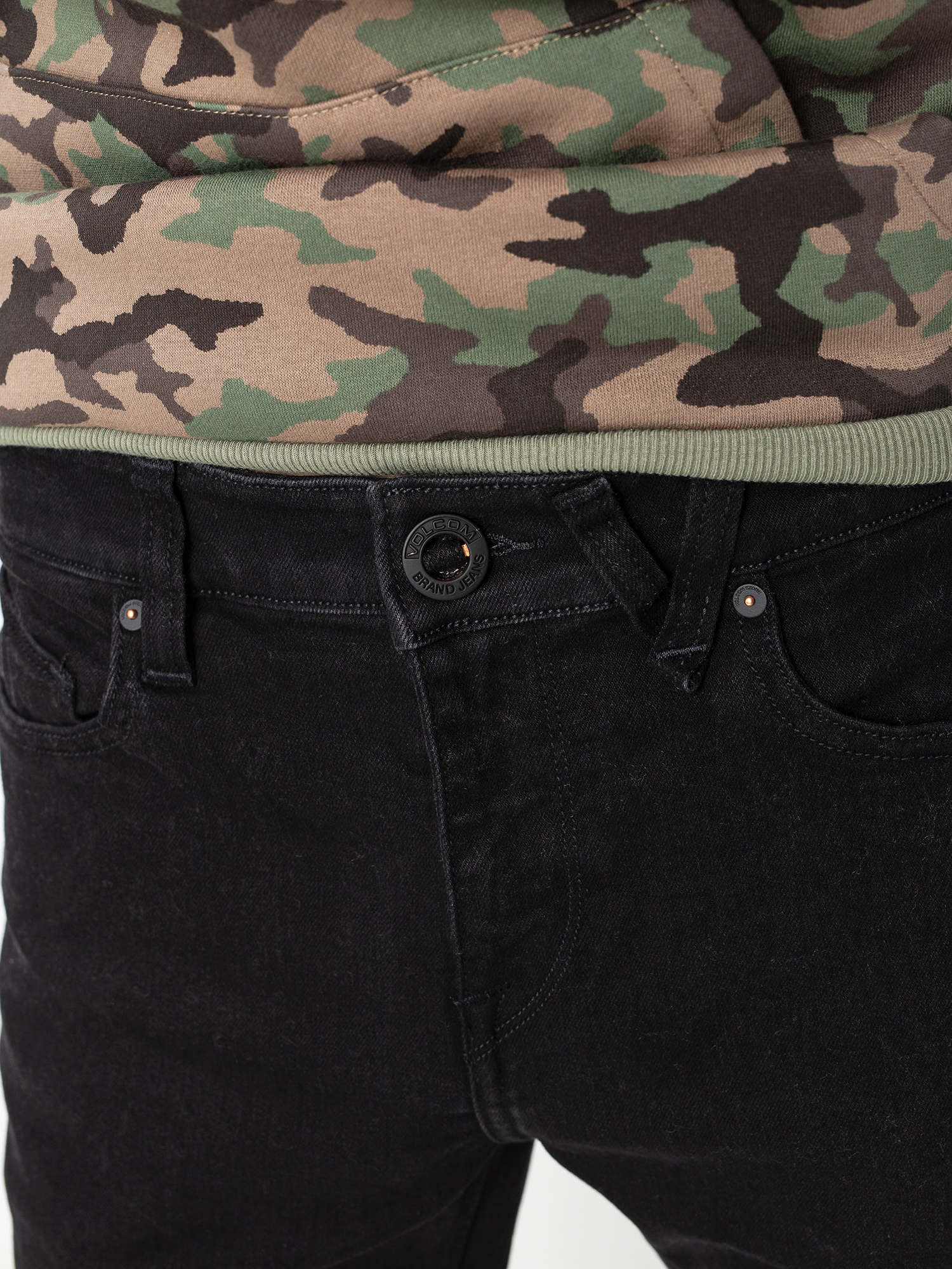 Volcom Solver Denim Kisnadrág (black out)