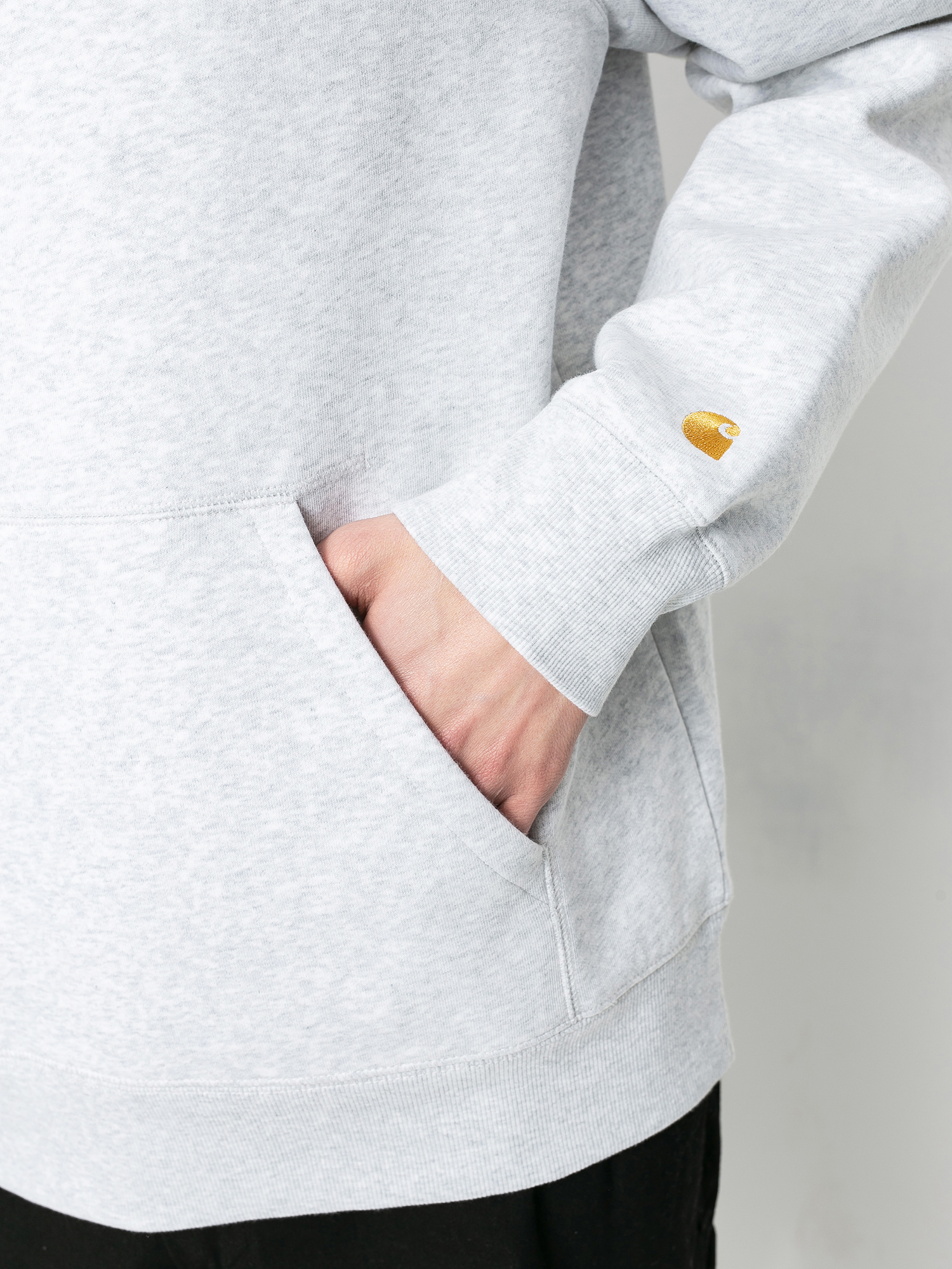 Carhartt WIP Chase HD Kapucnis pulóver (ash heather/gold)