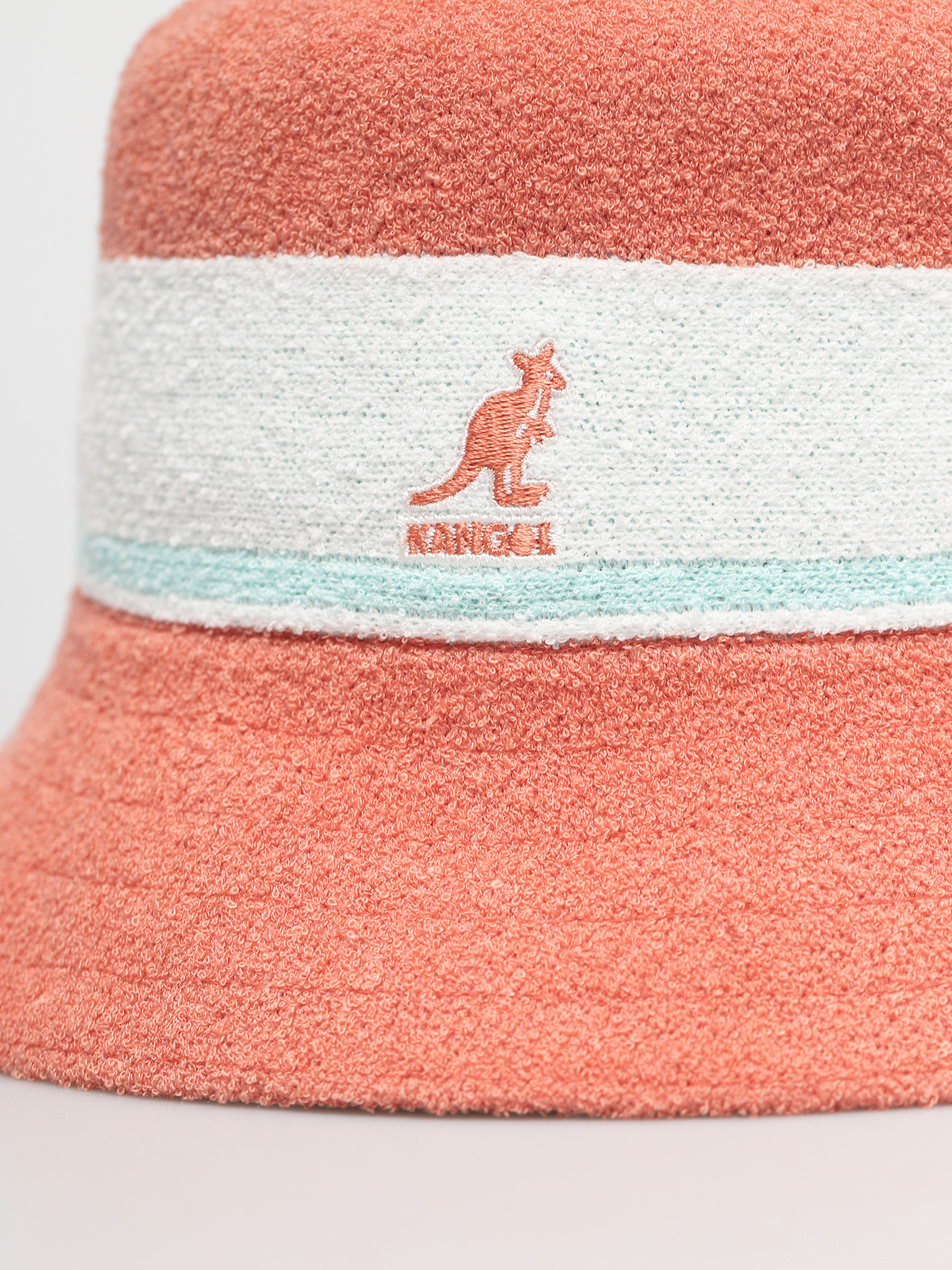 Kangol Bermuda Stripe Bucket Kalap (peach pink)