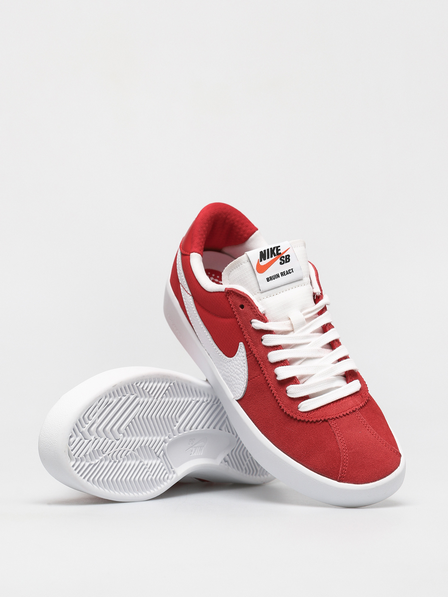Nike SB Bruin React Cipők (university red/white university red)