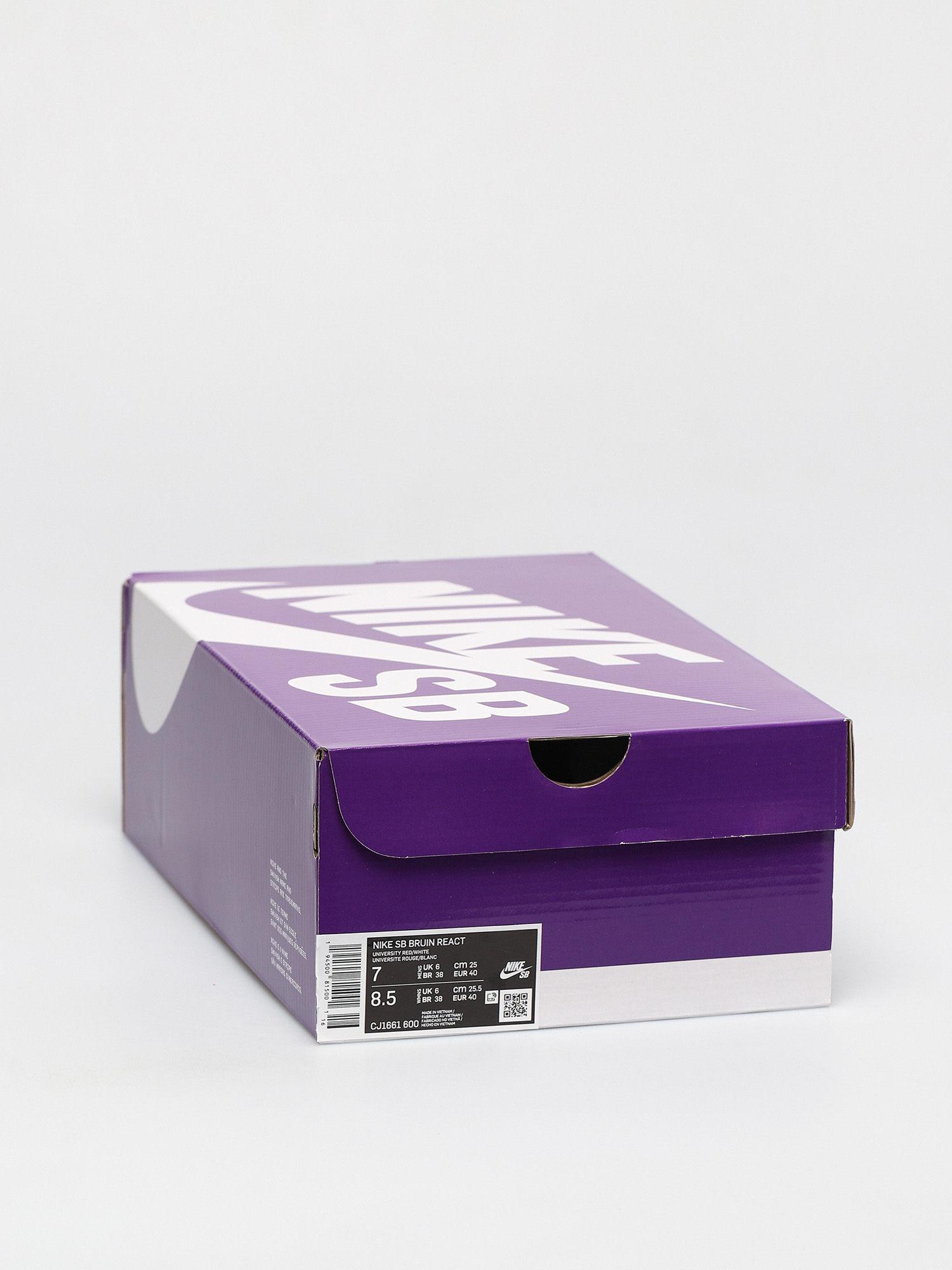 Nike SB Bruin React Cipők (university red/white university red)