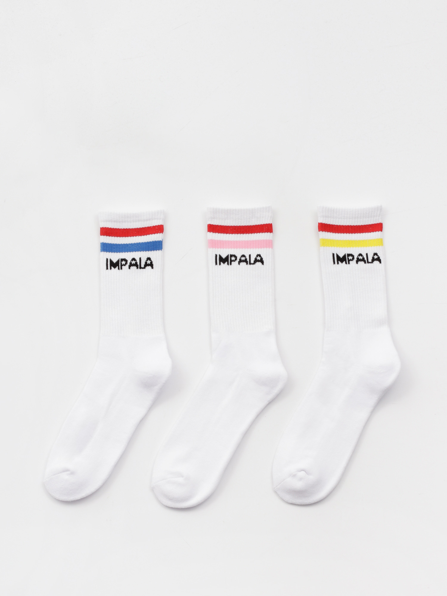 Impala Stripe Sock 3pk Wmn Zokni (white)