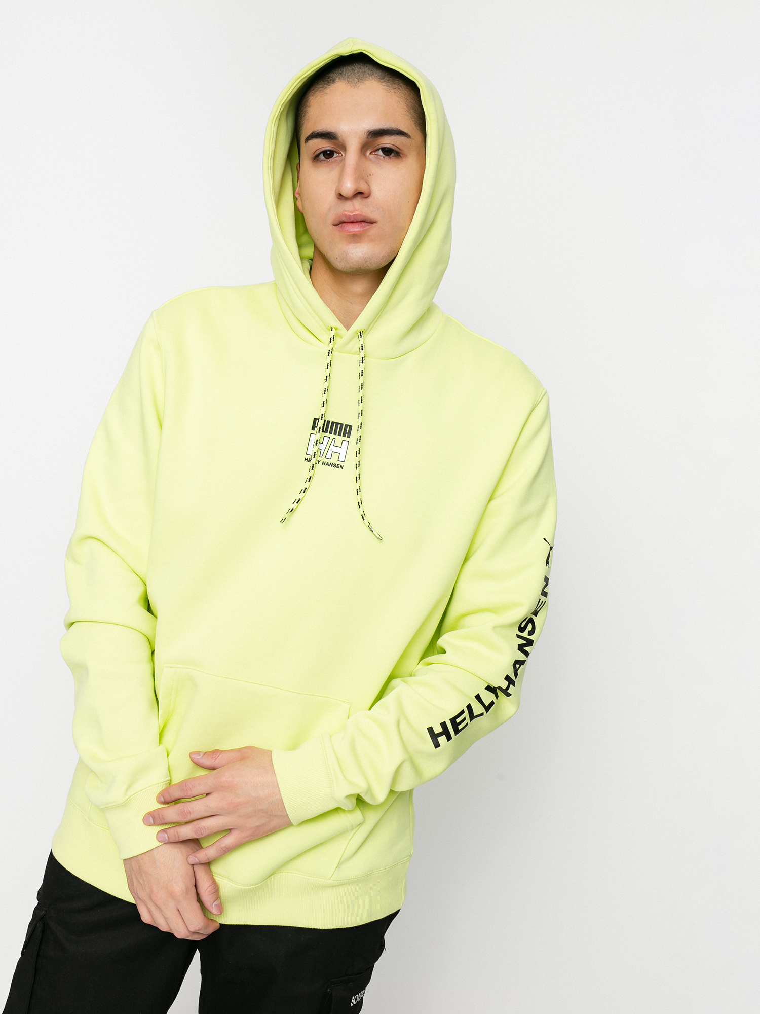 Puma X Helly Hansen HD Kapucnis pulóver (sunny lime)
