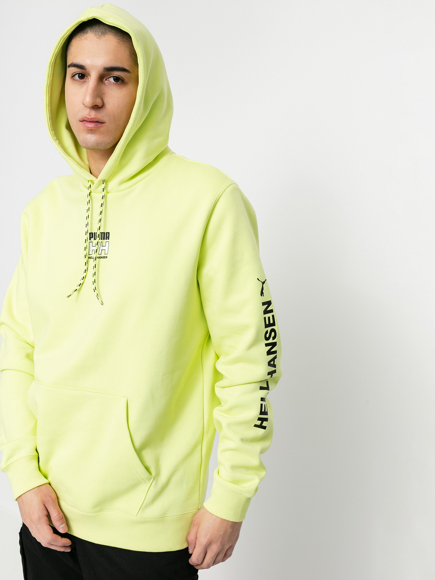 Puma X Helly Hansen HD Kapucnis pulóver (sunny lime)