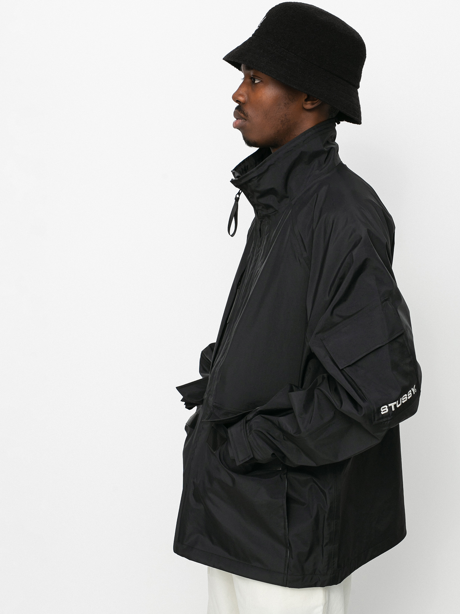 stussy shell hooded jacket