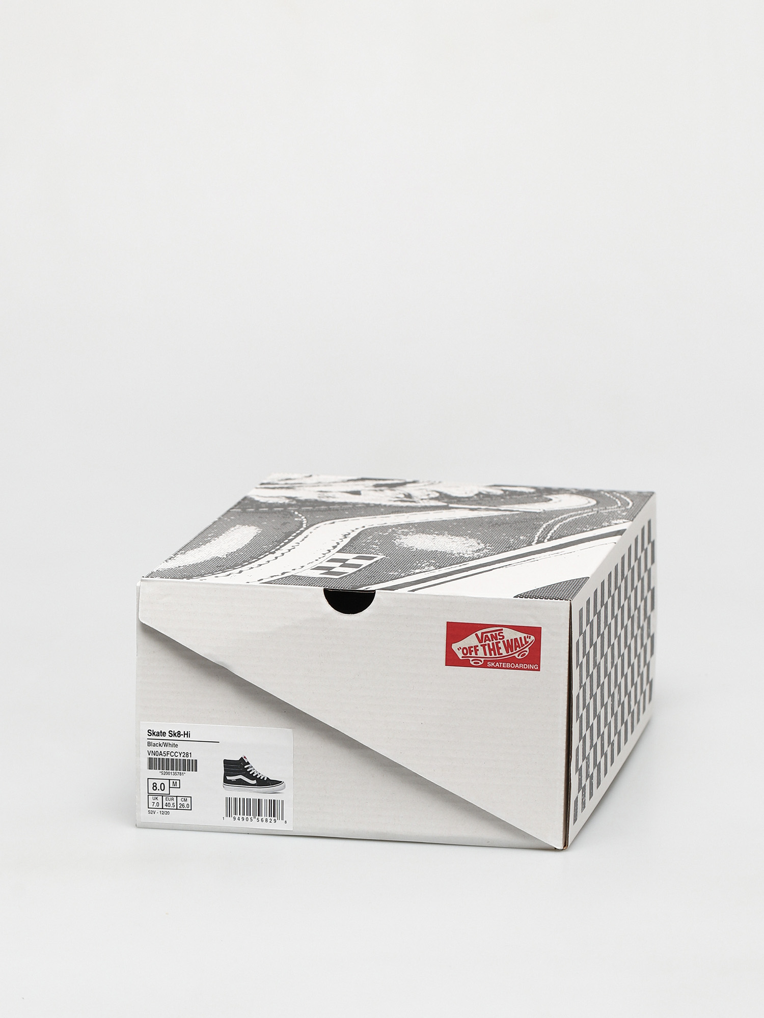 Vans Skate Sk8 Hi Cipők (black/white)