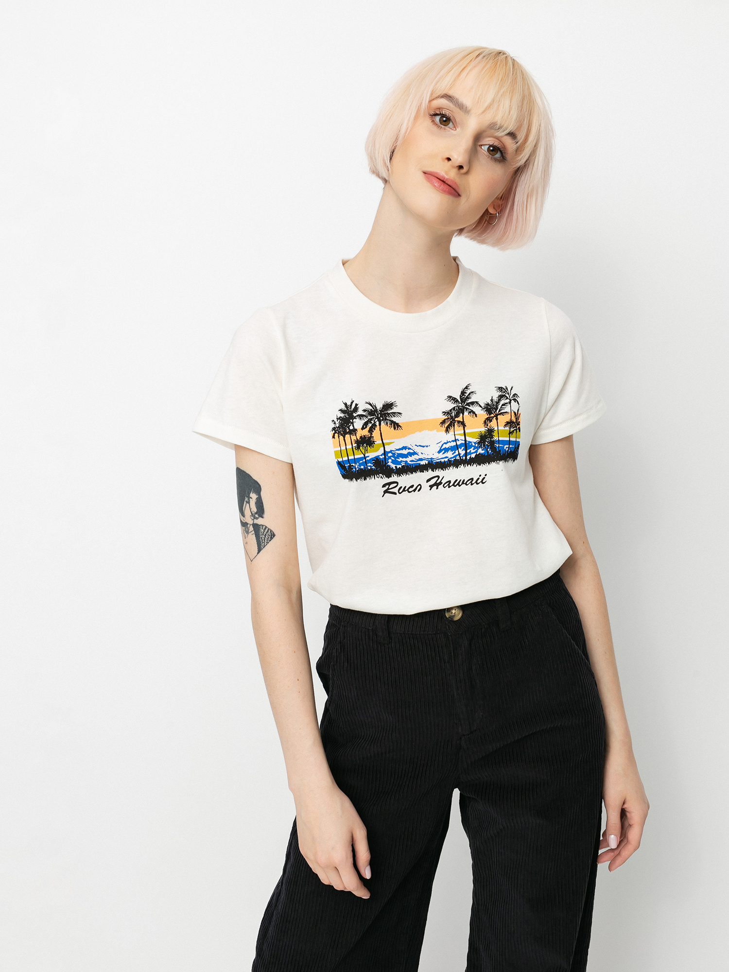 RVCA Rvca Hawaii Wmn Ujjatlan felső (vintage white)