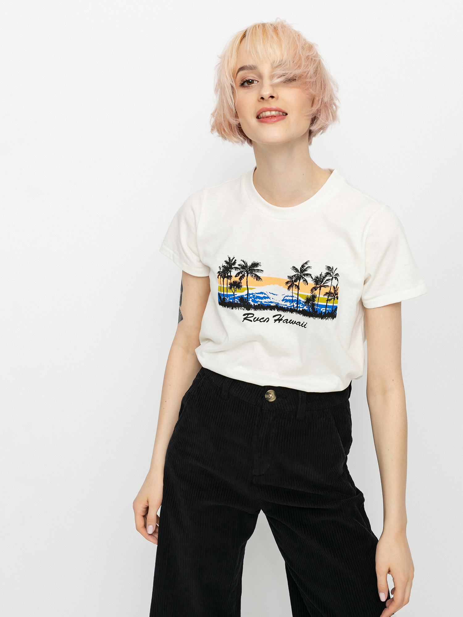 RVCA Rvca Hawaii Wmn Ujjatlan felső (vintage white)