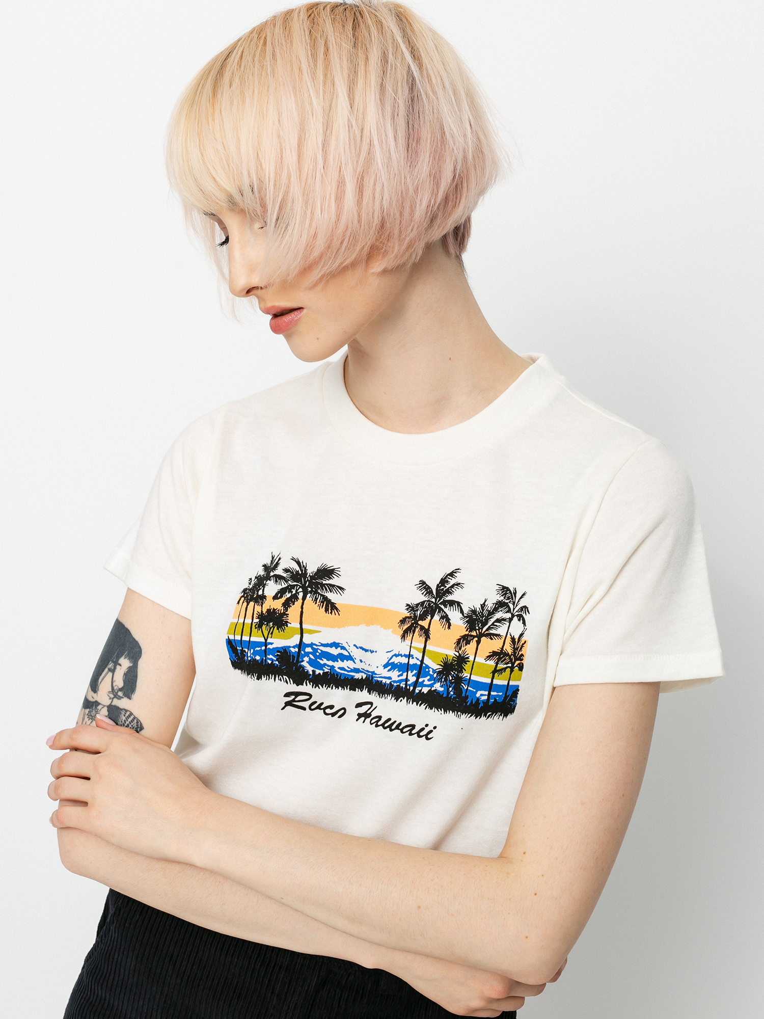 RVCA Rvca Hawaii Wmn Ujjatlan felső (vintage white)