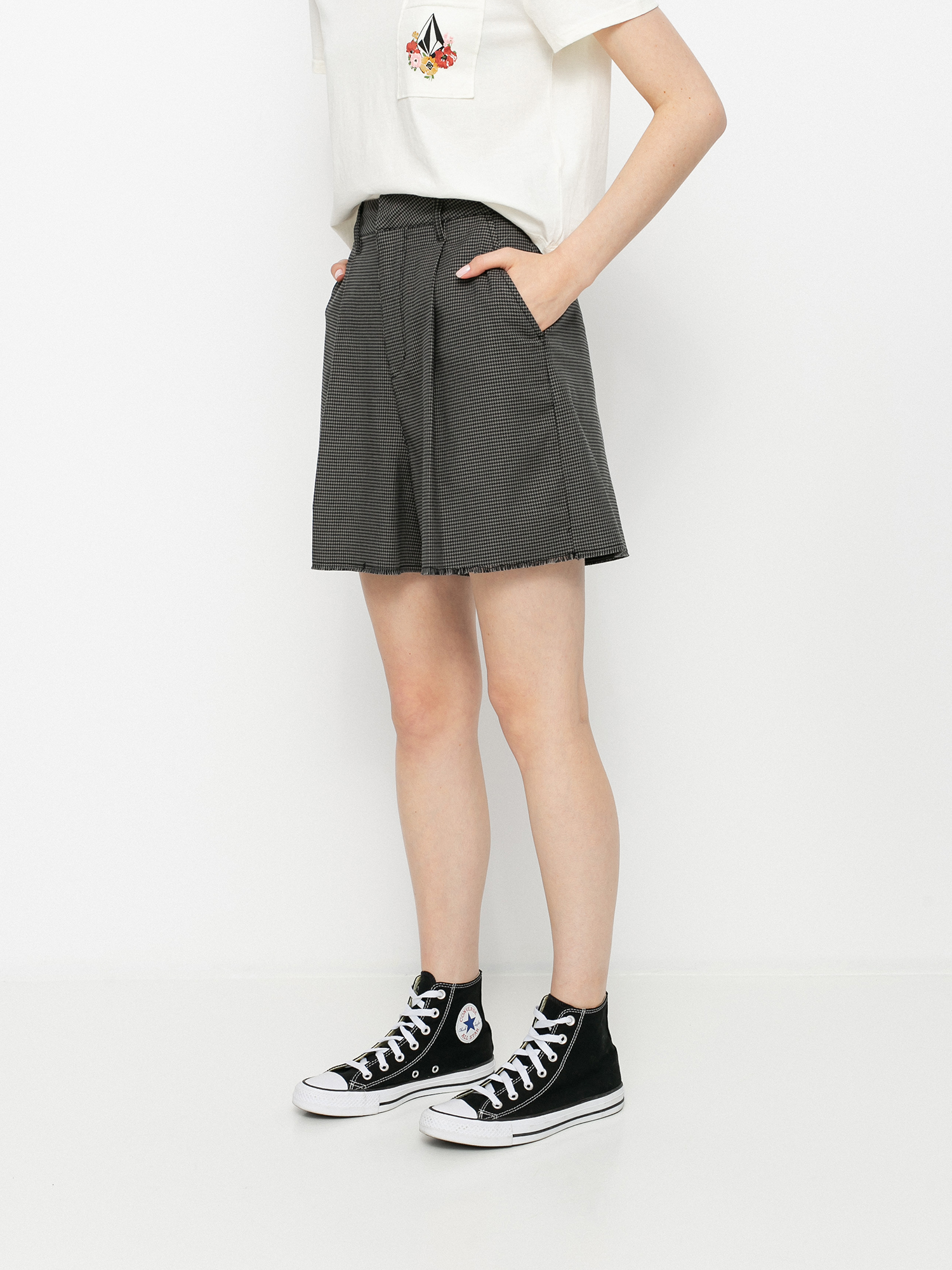 Brixton Victory Trouser Wmn Ru00f6vidnadru00e1g (black/grey)