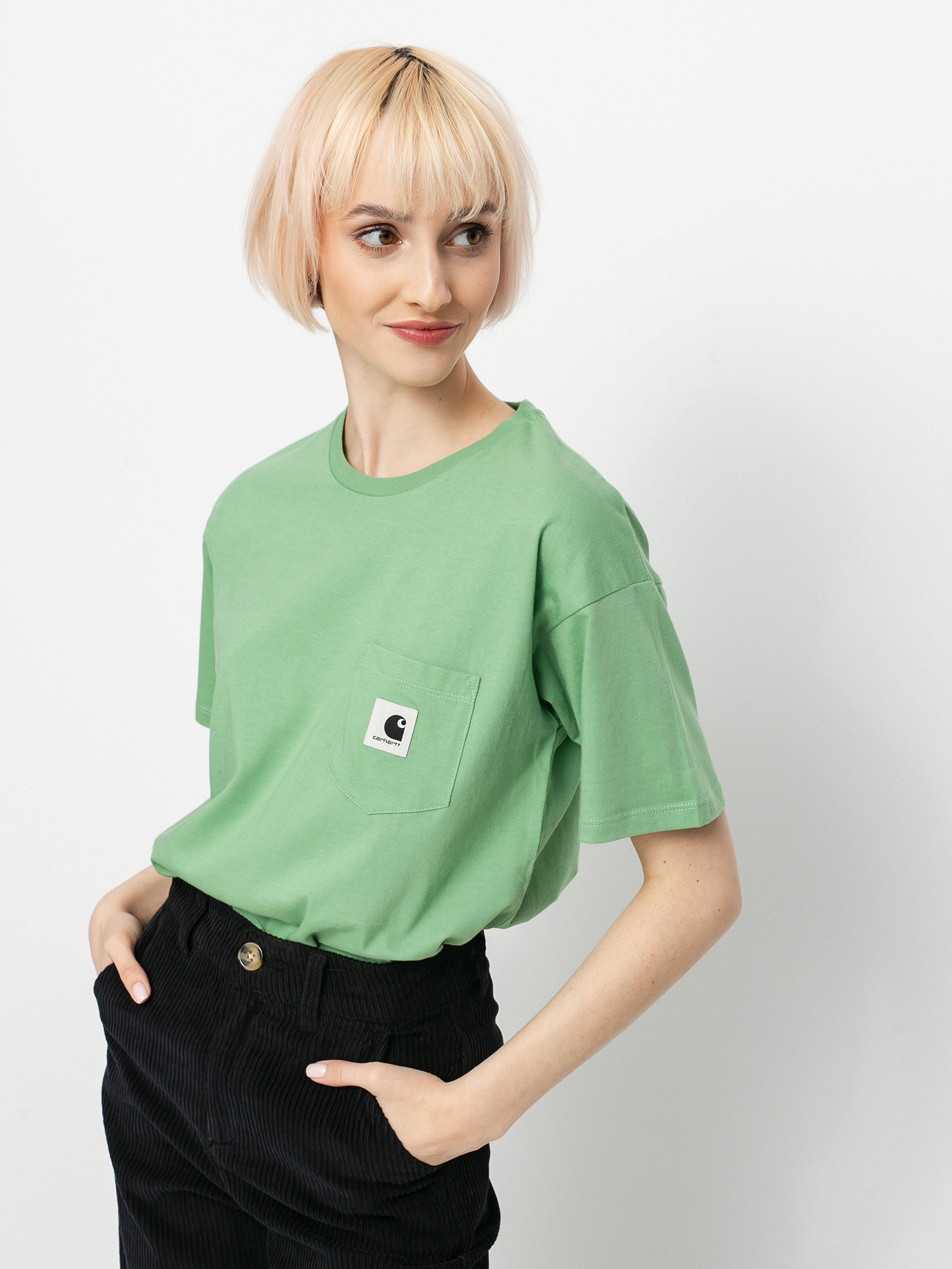 Carhartt WIP Pocket Wmn Ujjatlan felső (mineral green)