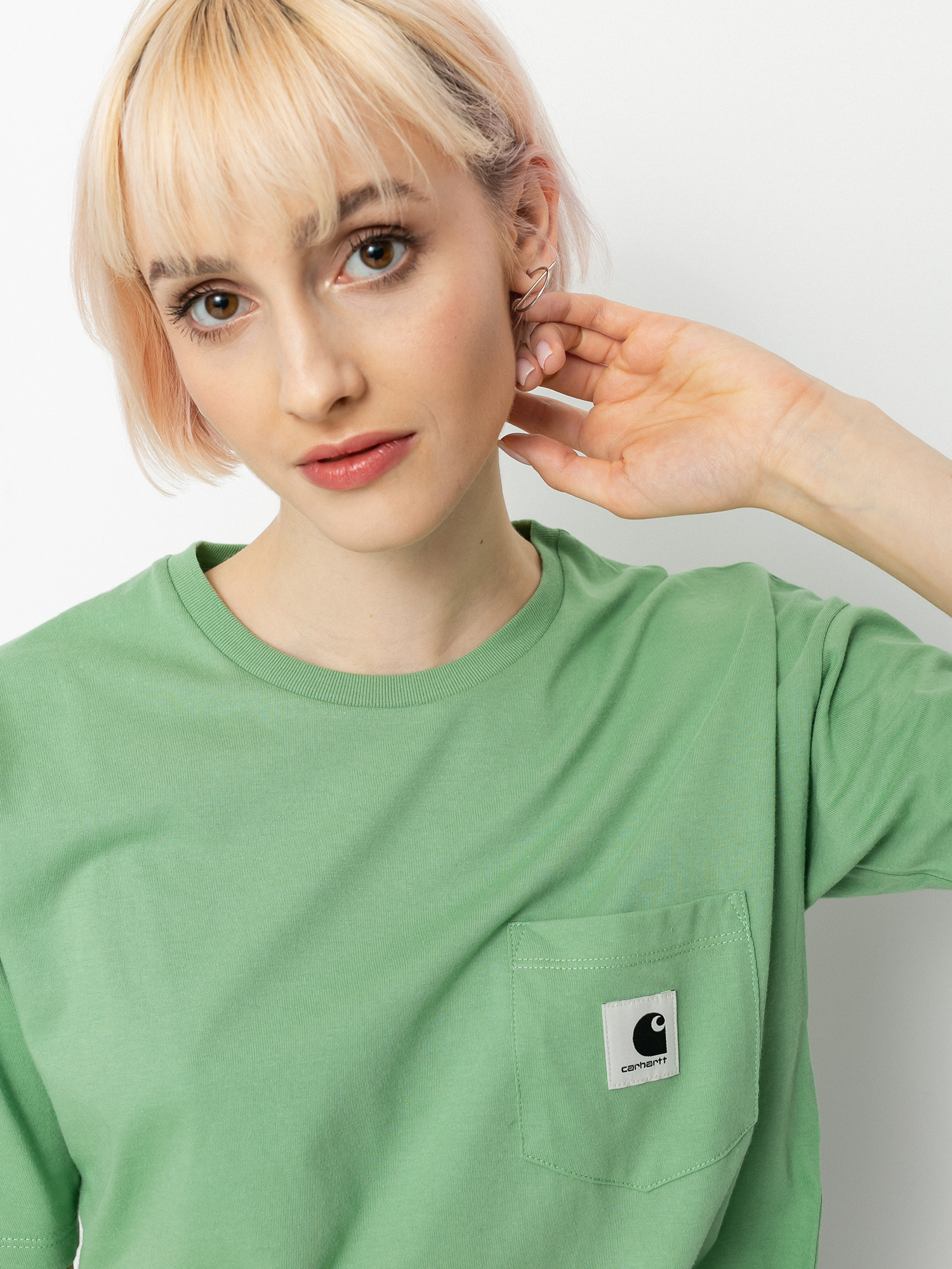 Carhartt WIP Pocket Wmn Ujjatlan felső (mineral green)