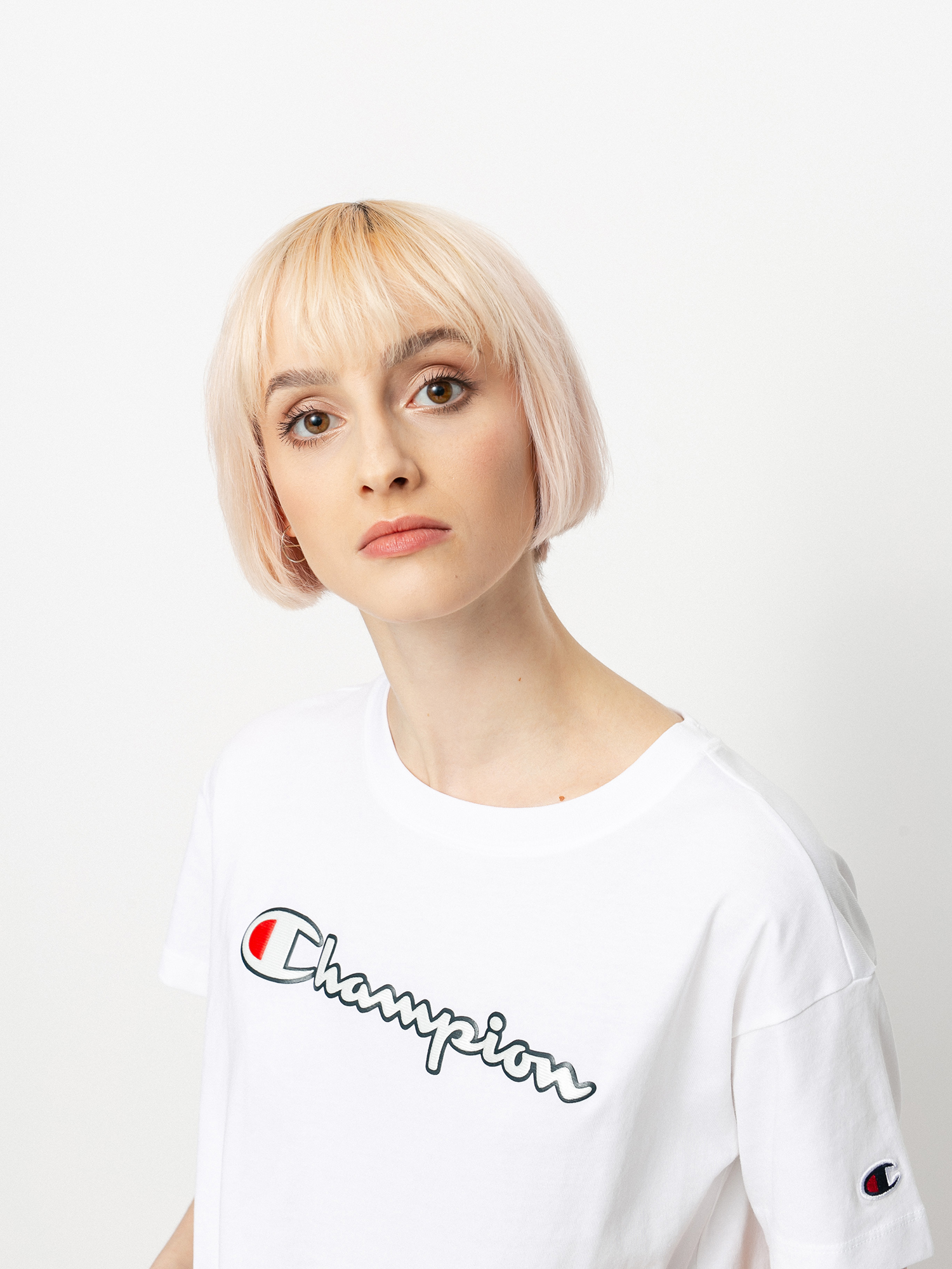 Champion Crewneck 112650 Wmn Ujjatlan felső (wht)