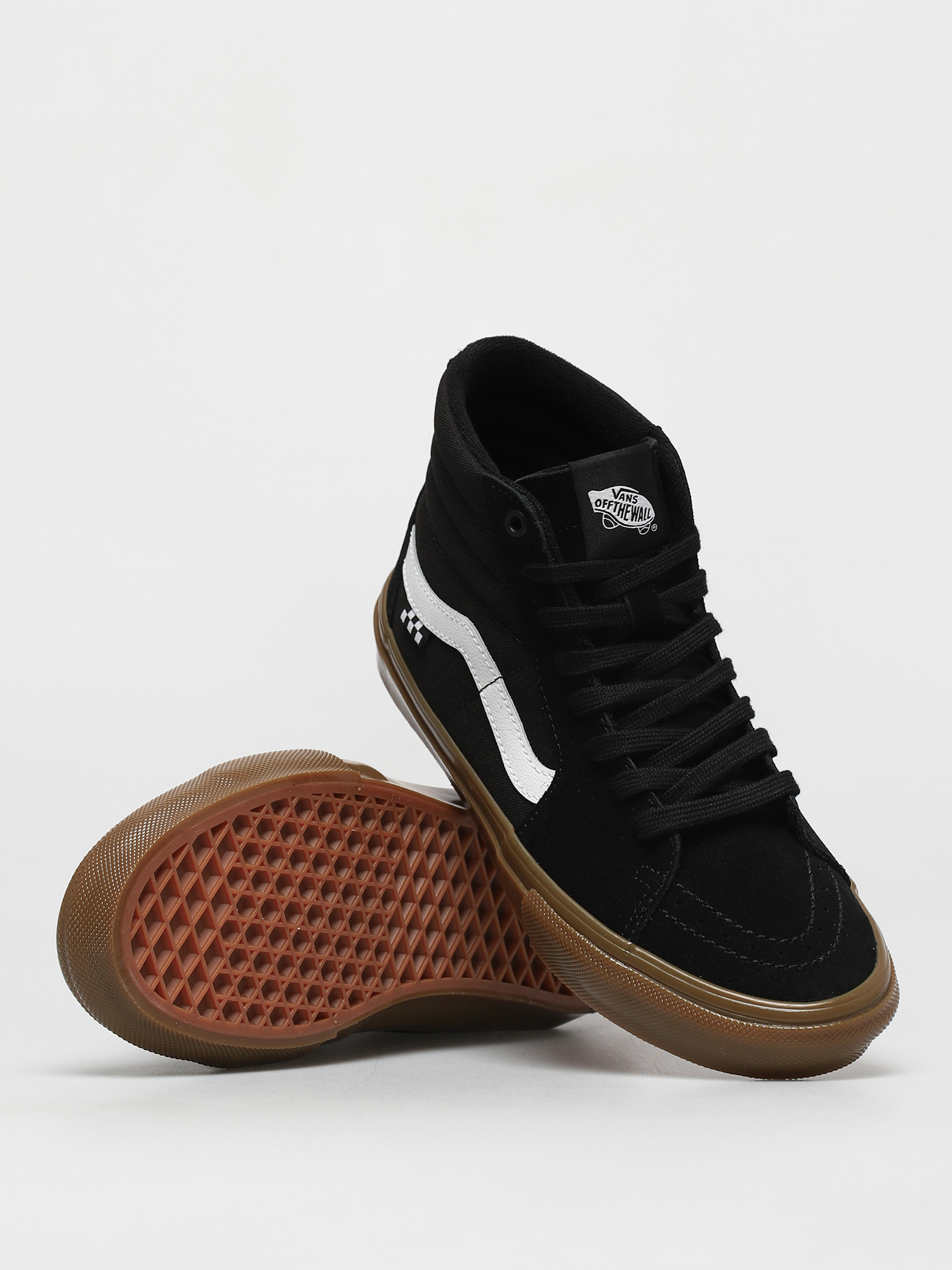 Vans Skate Sk8 Hi Cipők (black/gum)