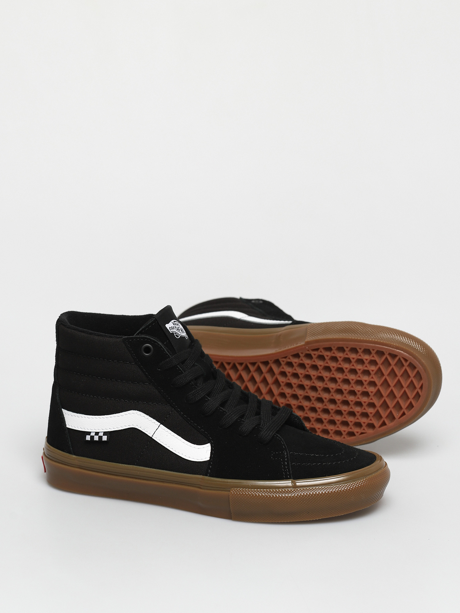 Vans Skate Sk8 Hi Cipők (black/gum)