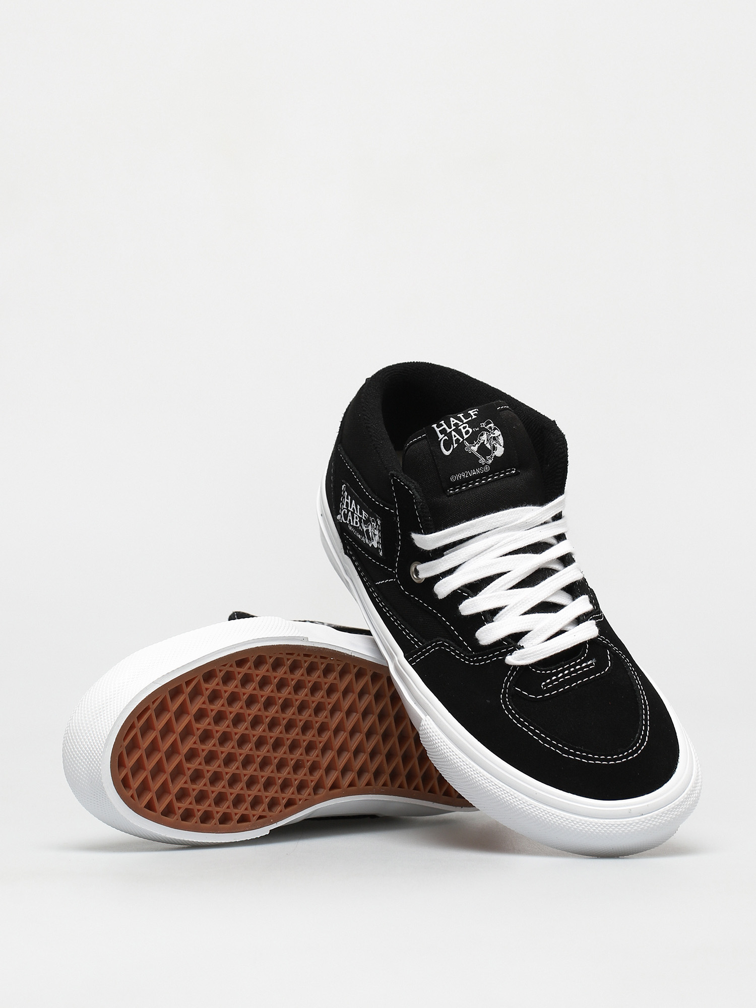 Vans Skate Half Cab Cipők (black/white)