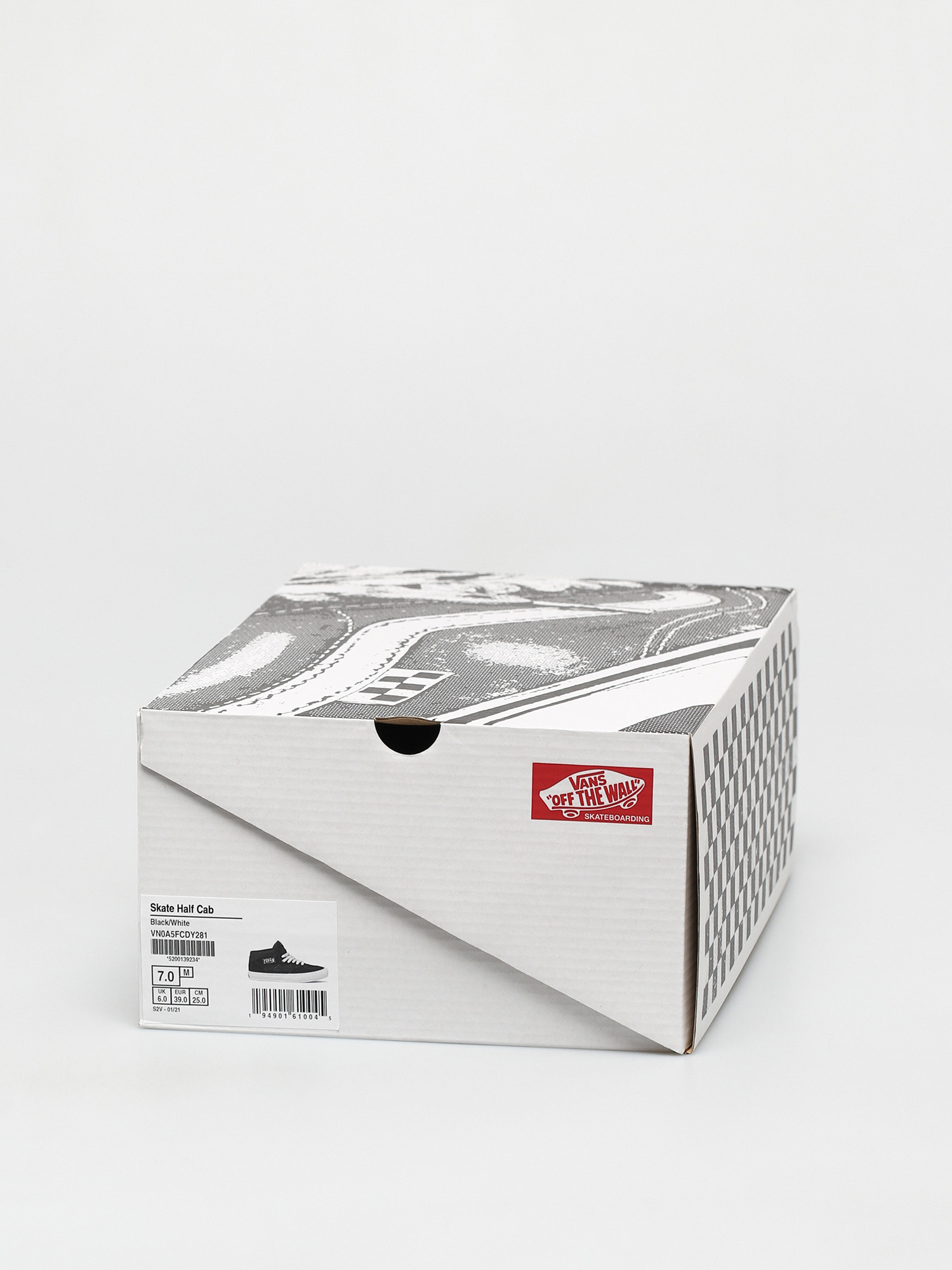 Vans Skate Half Cab Cipők (black/white)