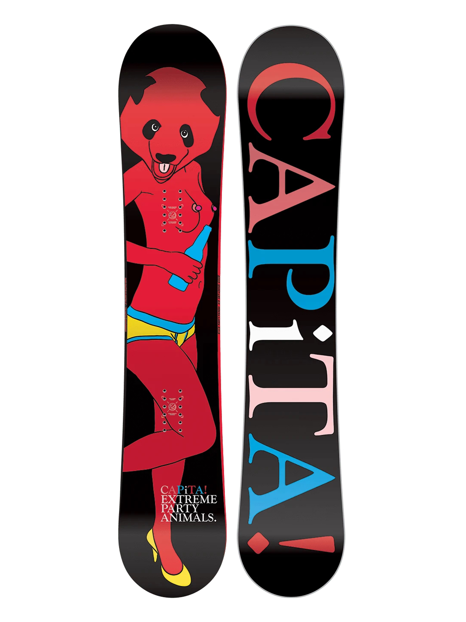 Férfi Capita Party Panda Snowboard (black/red/multi)