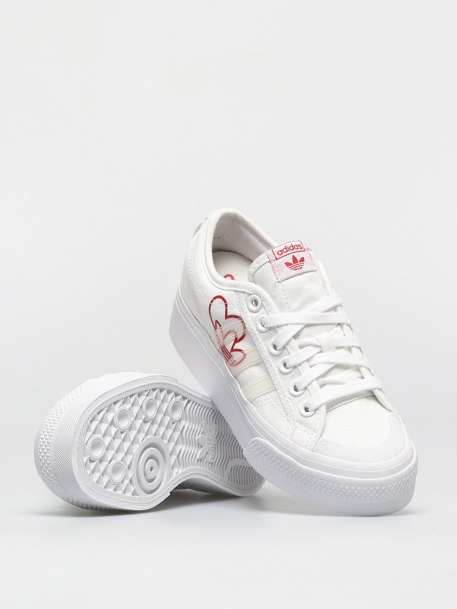 adidas Originals Nizza Platform Wmn Cipők (ftwwht/vivred/gumm2)