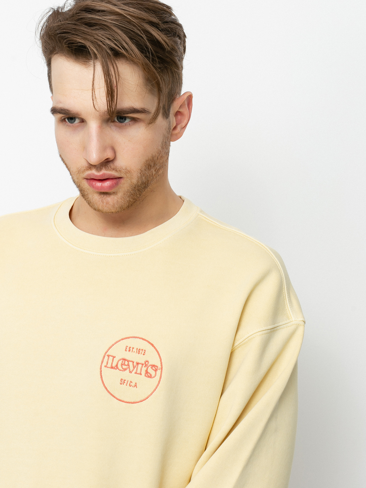 Levi's® Relaxed T2 Graphic Pulóver (garment dye golden haze)